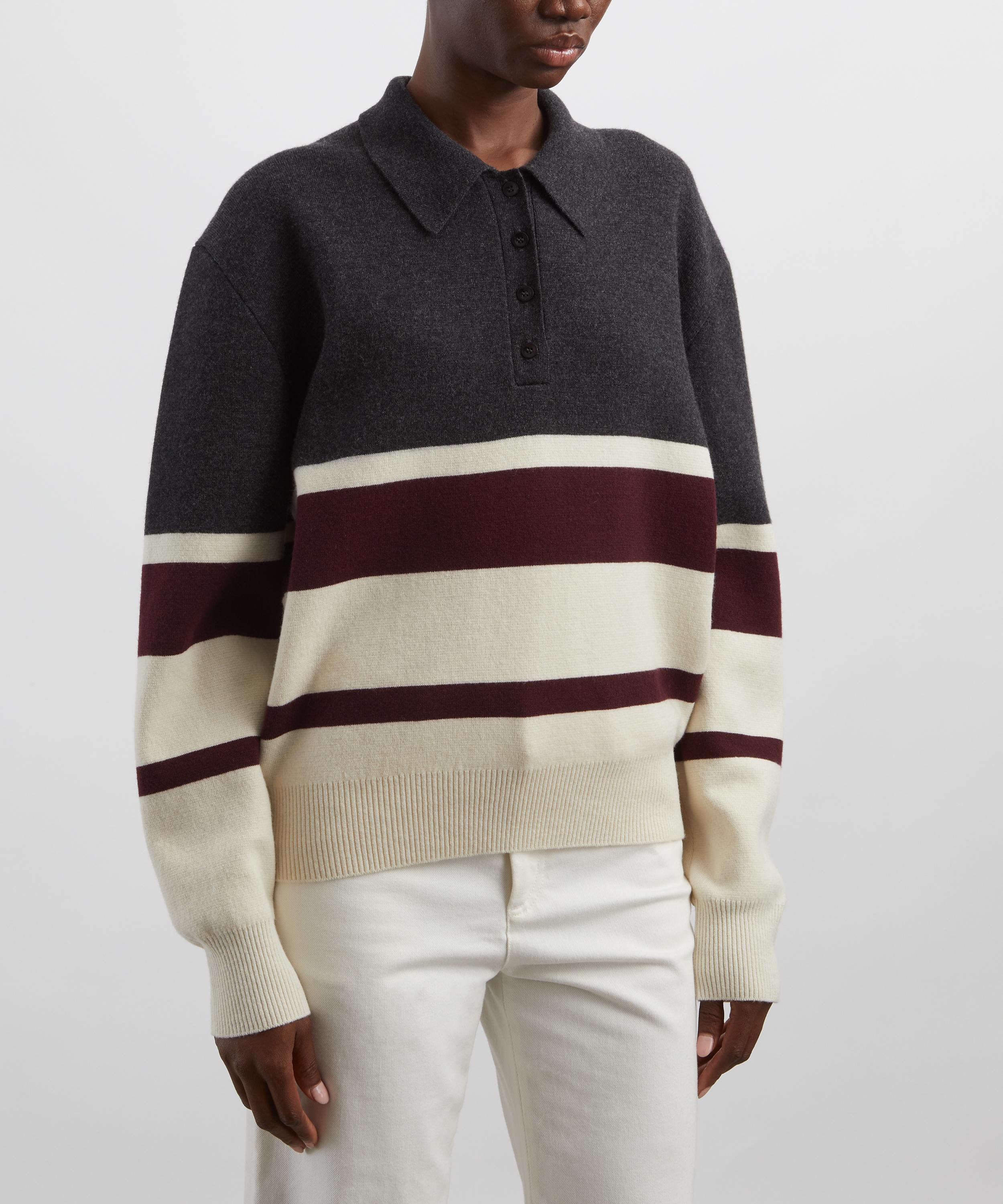 Róhe - Compact Knitted Striped Polo image number 2