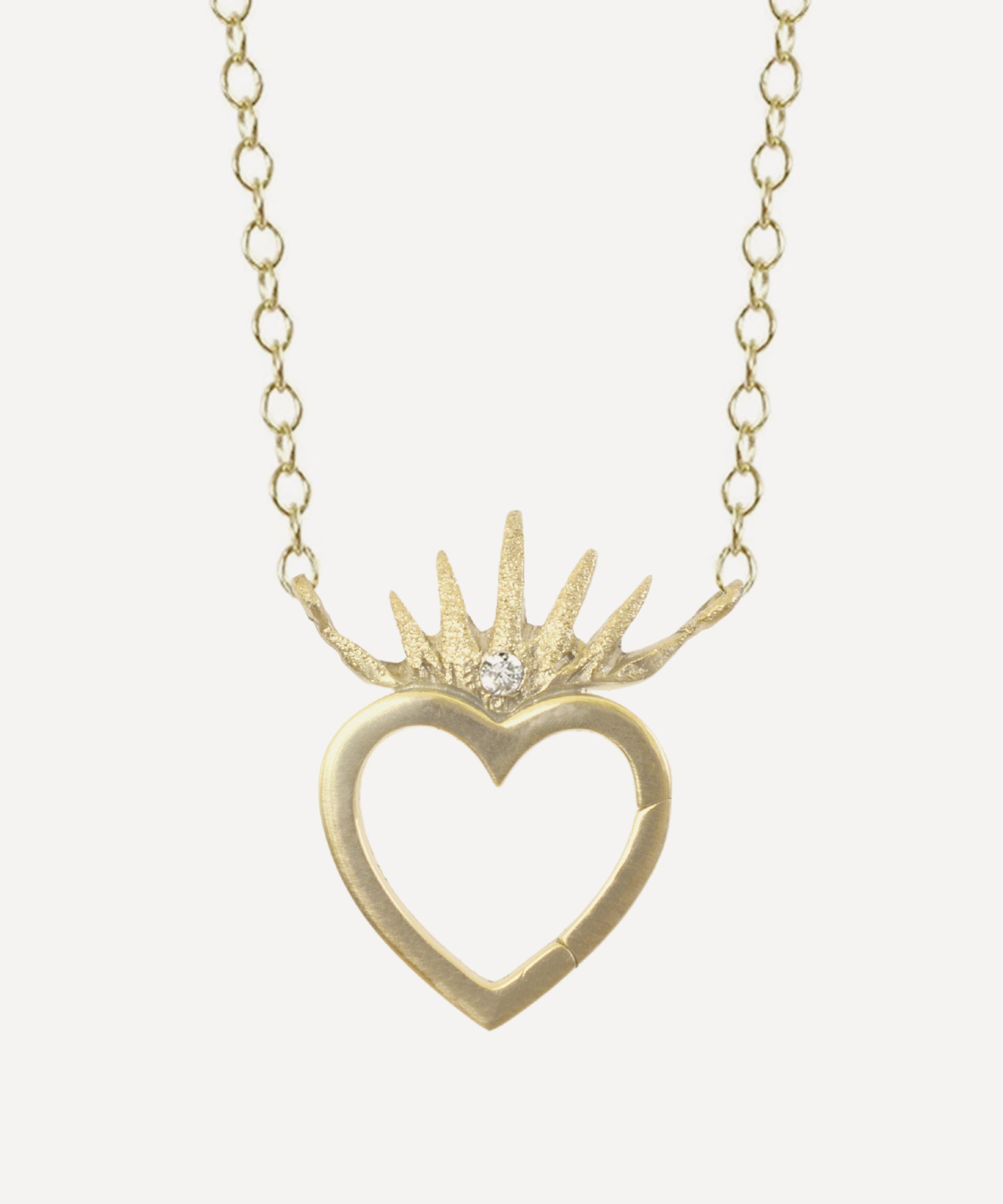 Acanthus - 14ct Gold Love Victorious Charm Holder Necklace image number 0