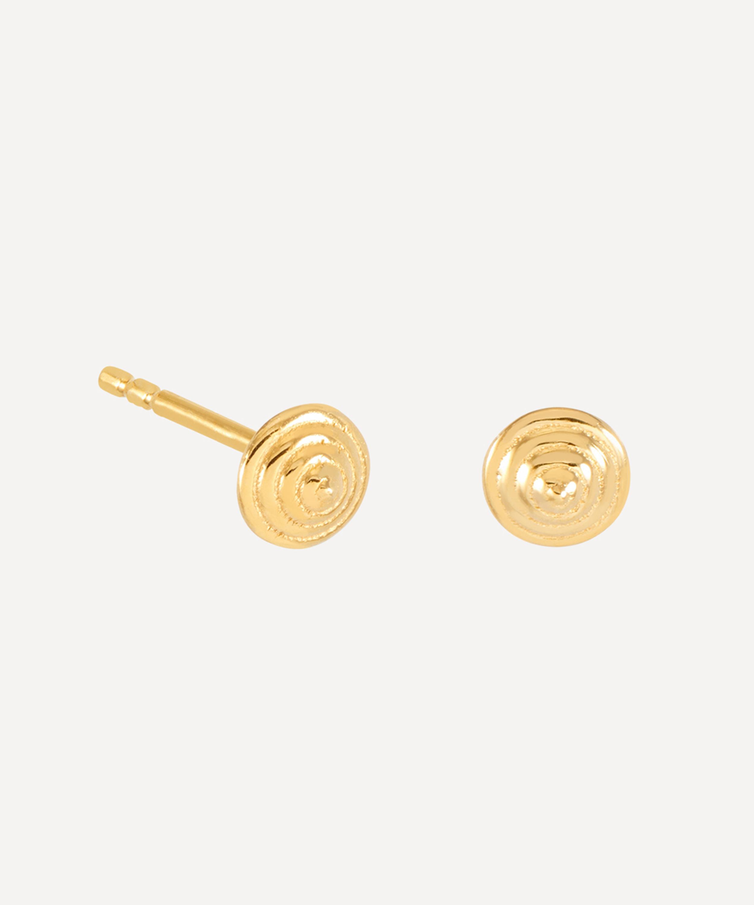 Rachel Jackson - 18ct Gold-Plated Front Facing Evolve Stud Earrings