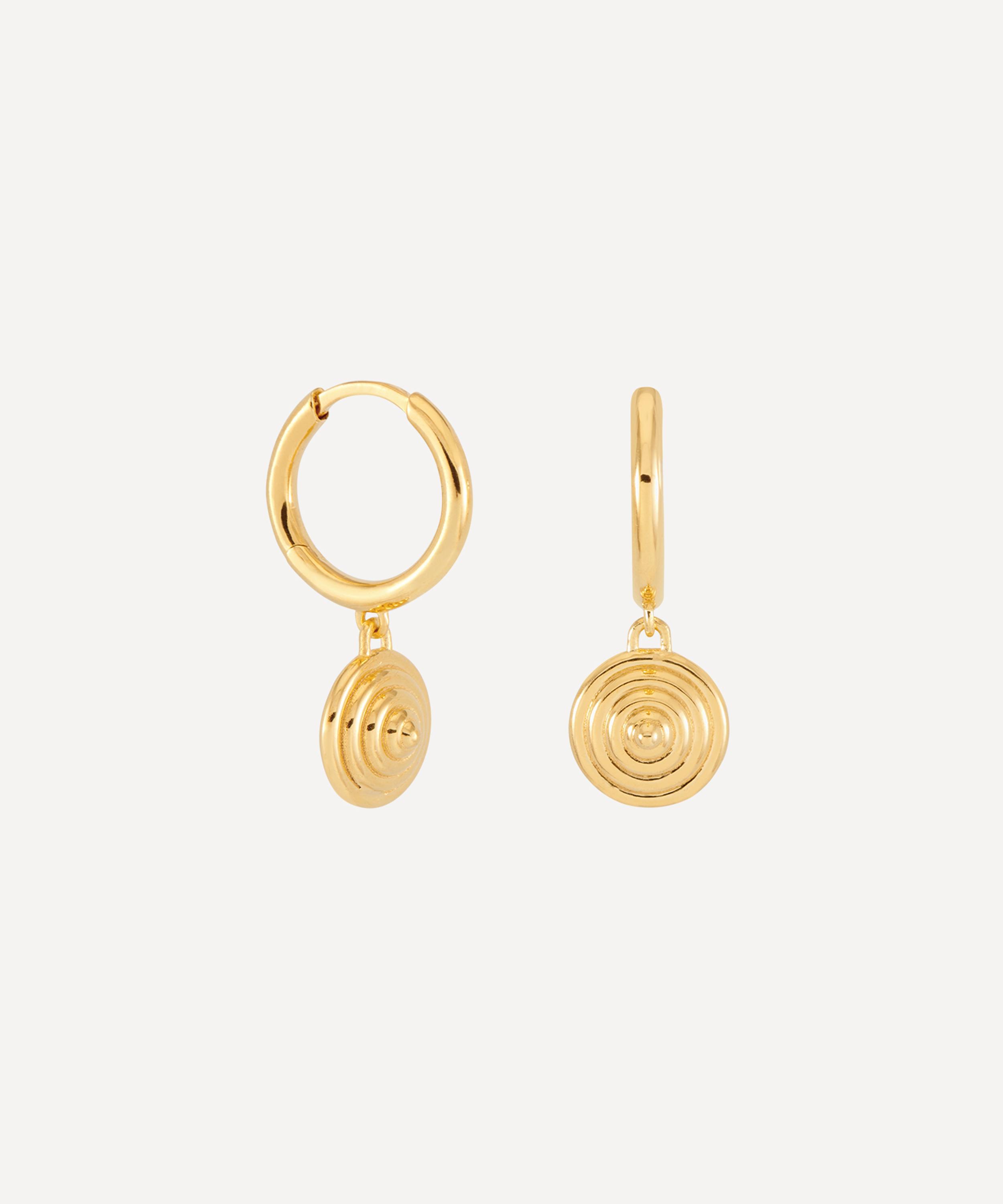 Rachel Jackson - 18ct Gold-Plated Evolve Cone Huggie Hoop Earrings
