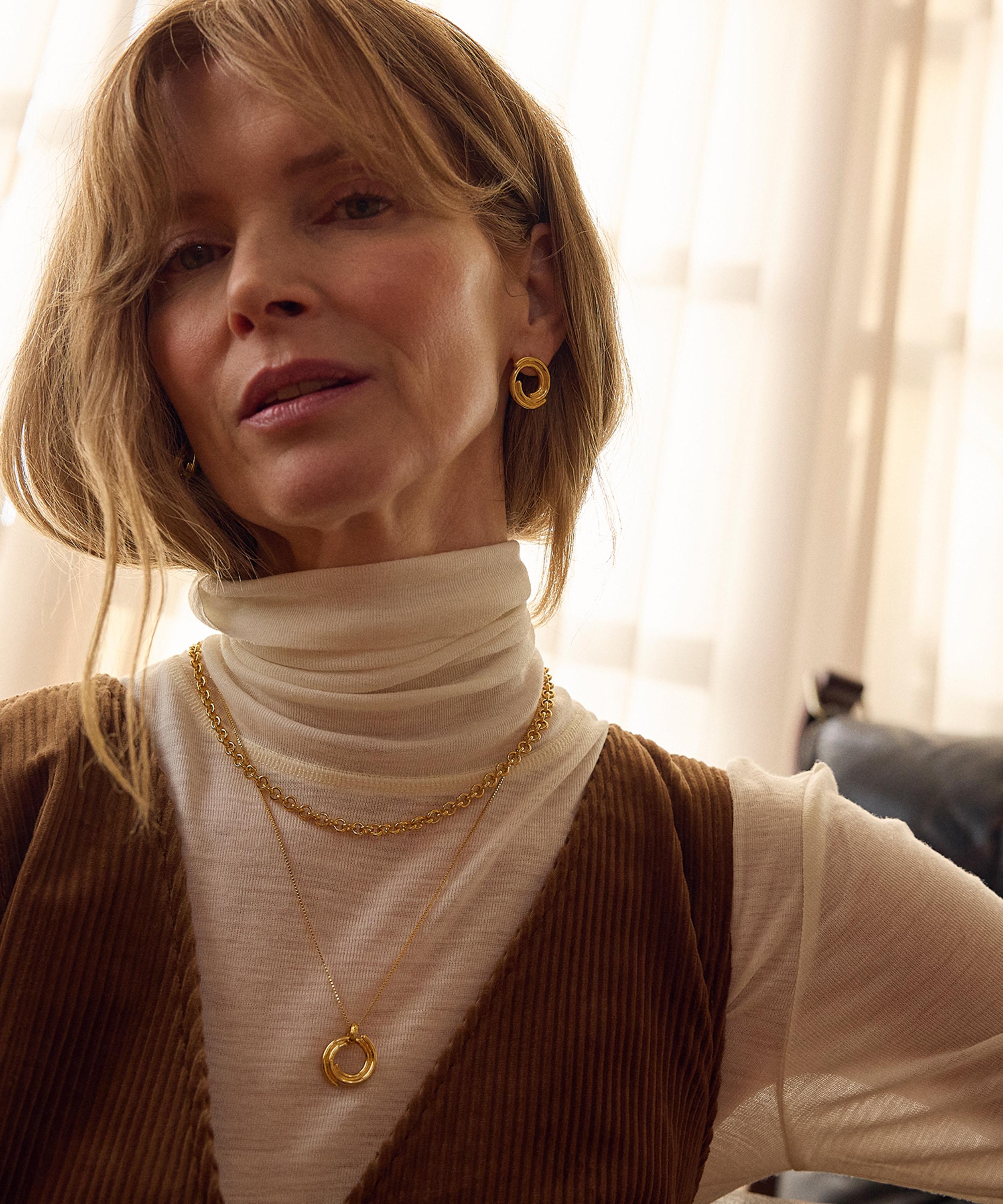 Rachel Jackson - 18ct Gold-Plated Evolve Pendant Necklace image number 1