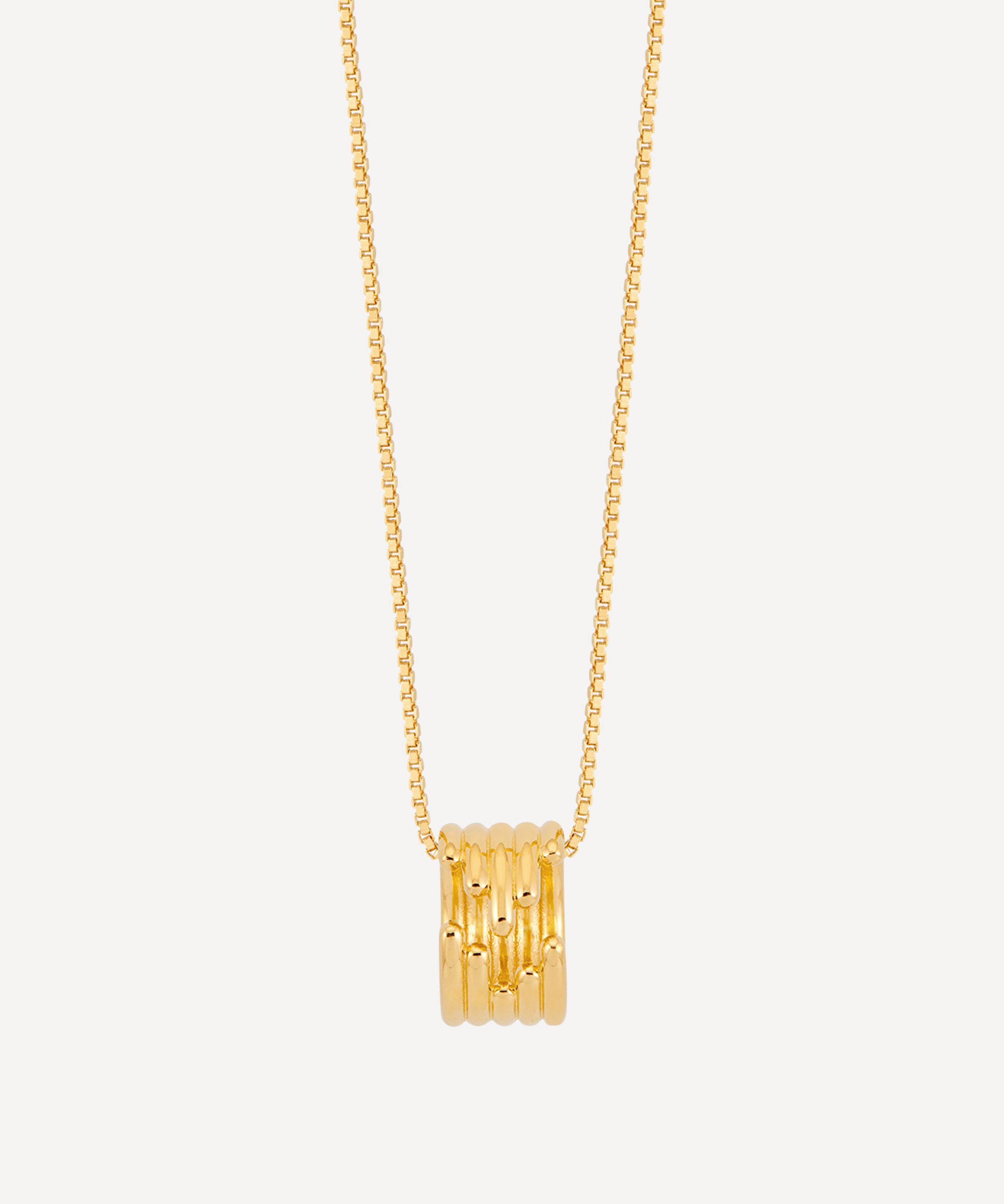 Rachel Jackson - 18ct Gold-Plated Lifestream Ring Pendant Necklace