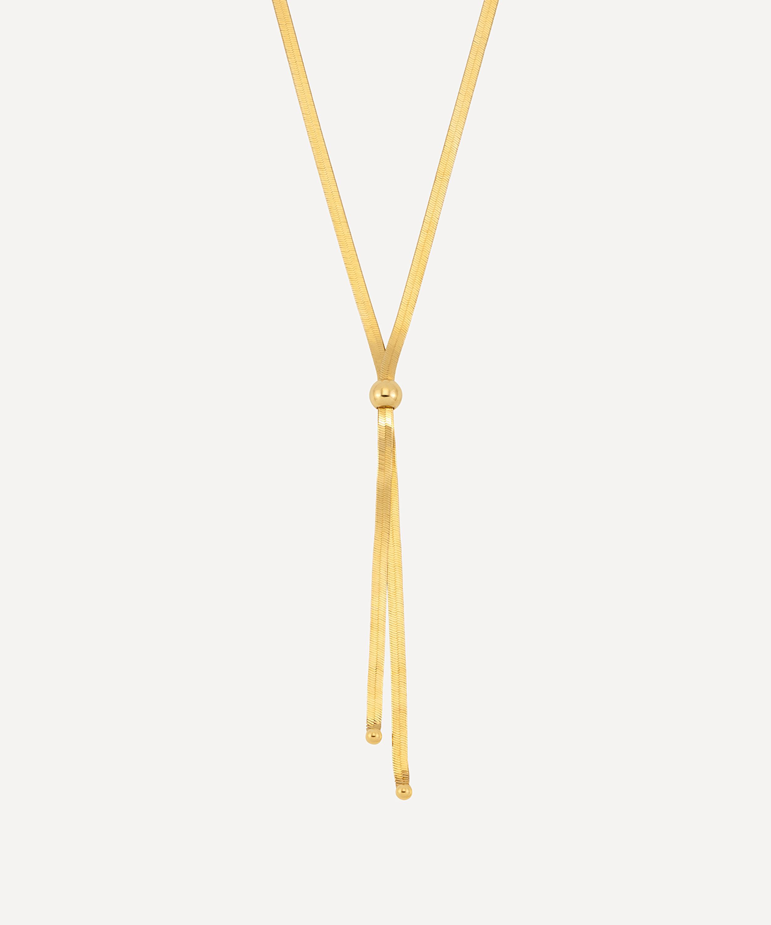 Rachel Jackson - 18ct Gold-Plated Lifestream Y-Chain Necklace