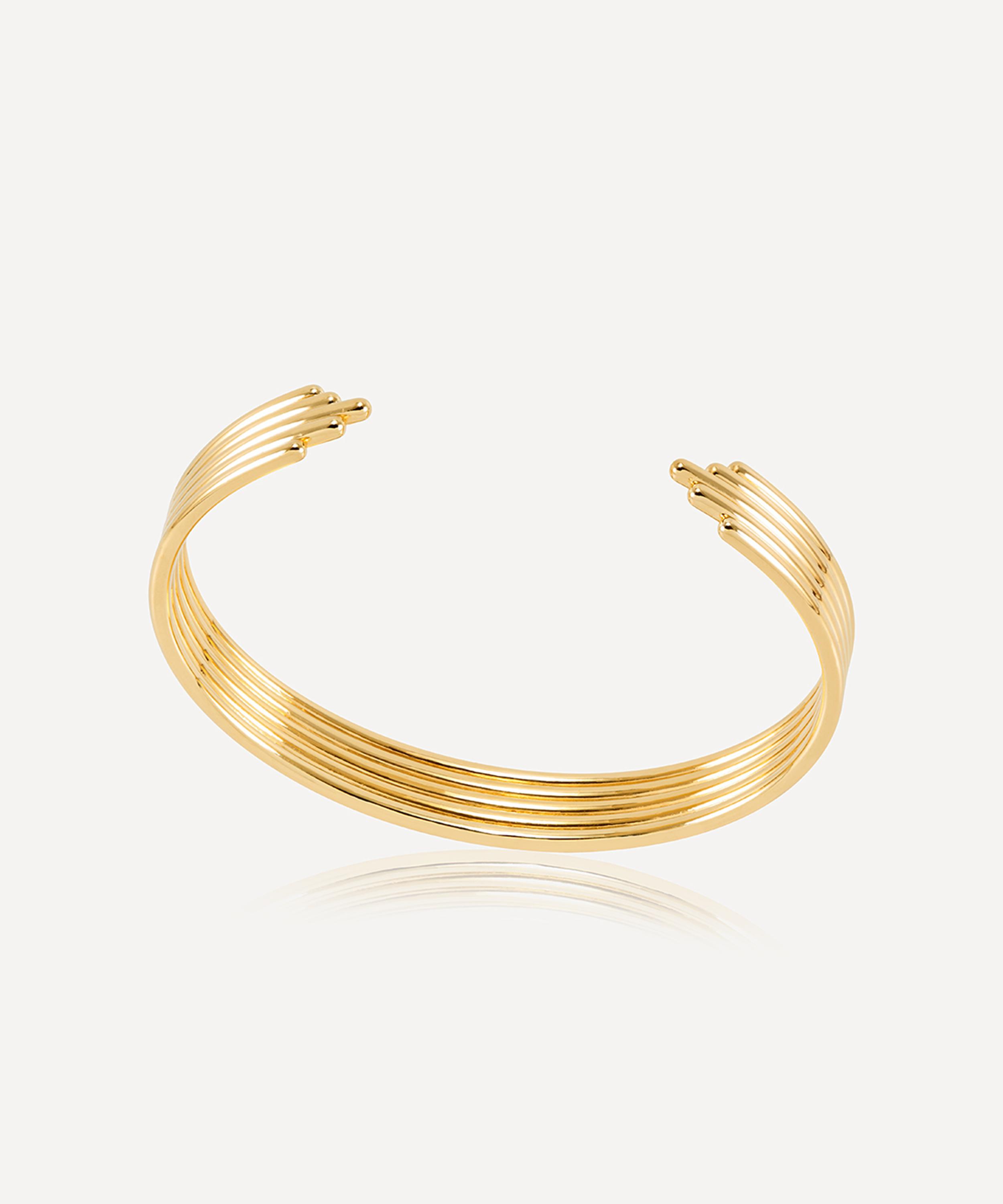 Rachel Jackson - 18ct Gold-Plated Lifestream Statement Bangle Bracelet