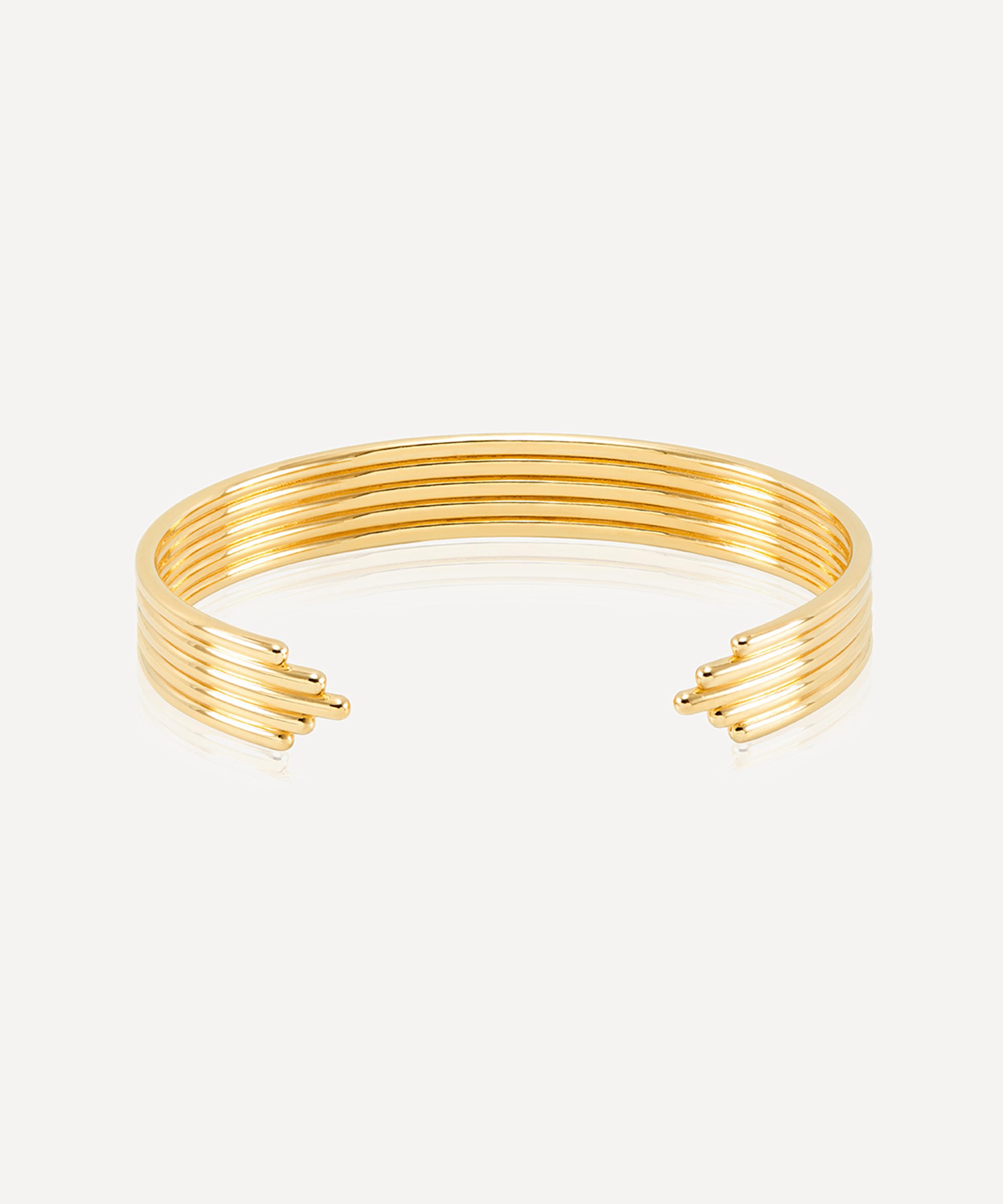 Rachel Jackson - 18ct Gold-Plated Lifestream Statement Bangle Bracelet image number 2