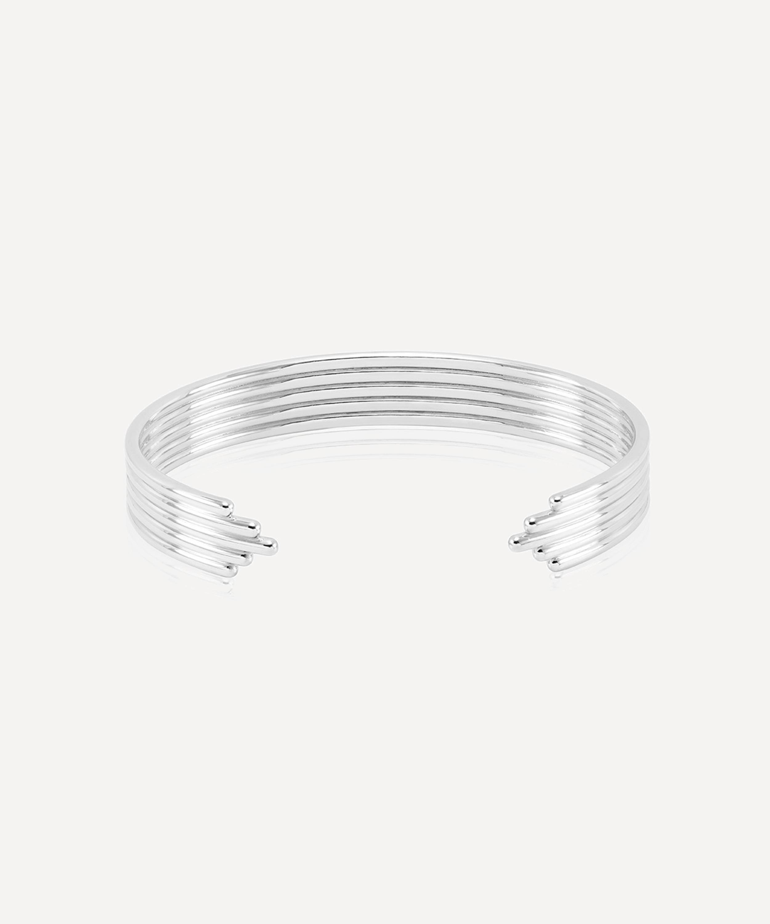 Rachel Jackson - Sterling Silver Lifestream Statement Bangle Bracelet image number 1