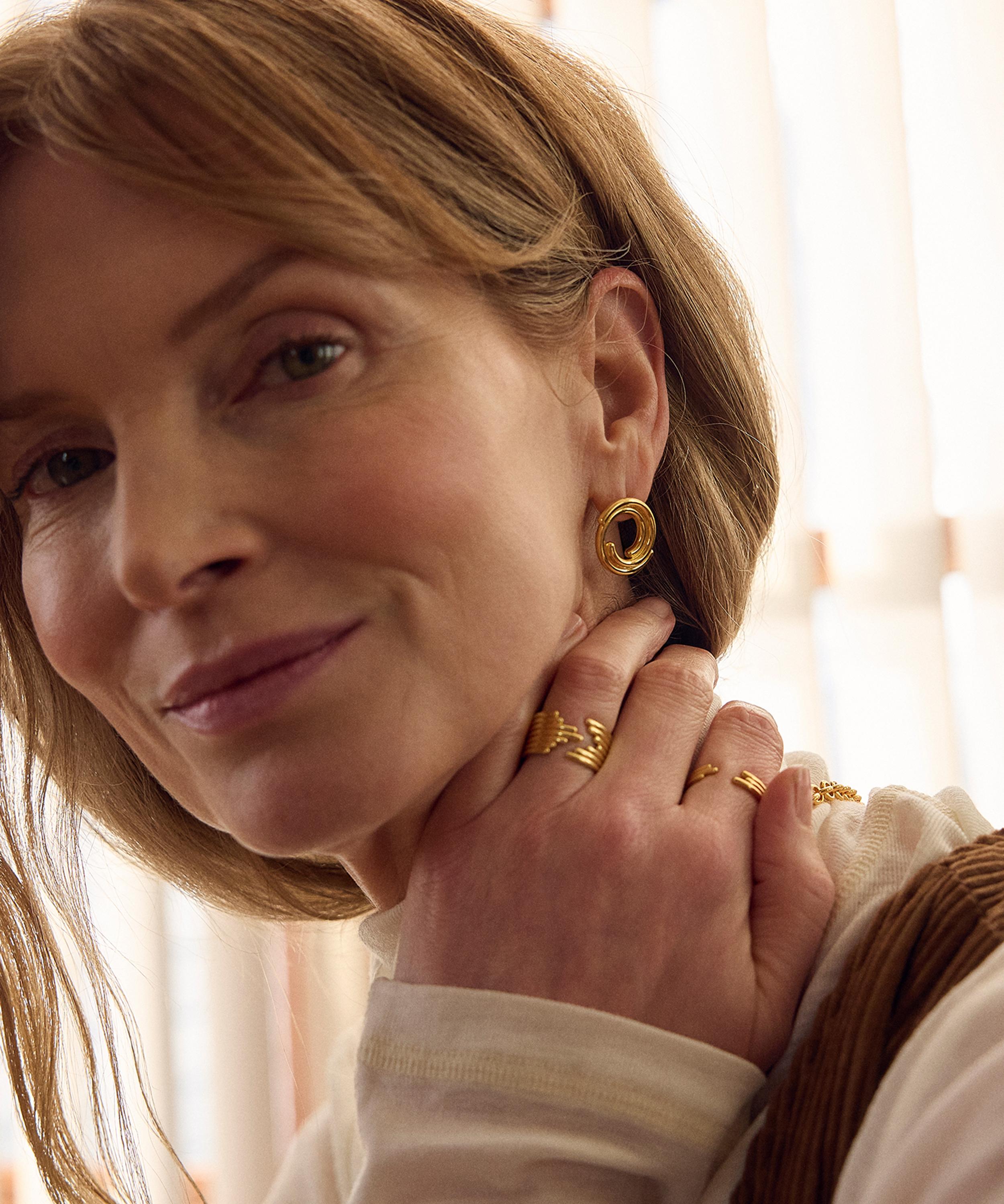 Rachel Jackson - 18ct Gold-Plated Lifestream Ring image number 1