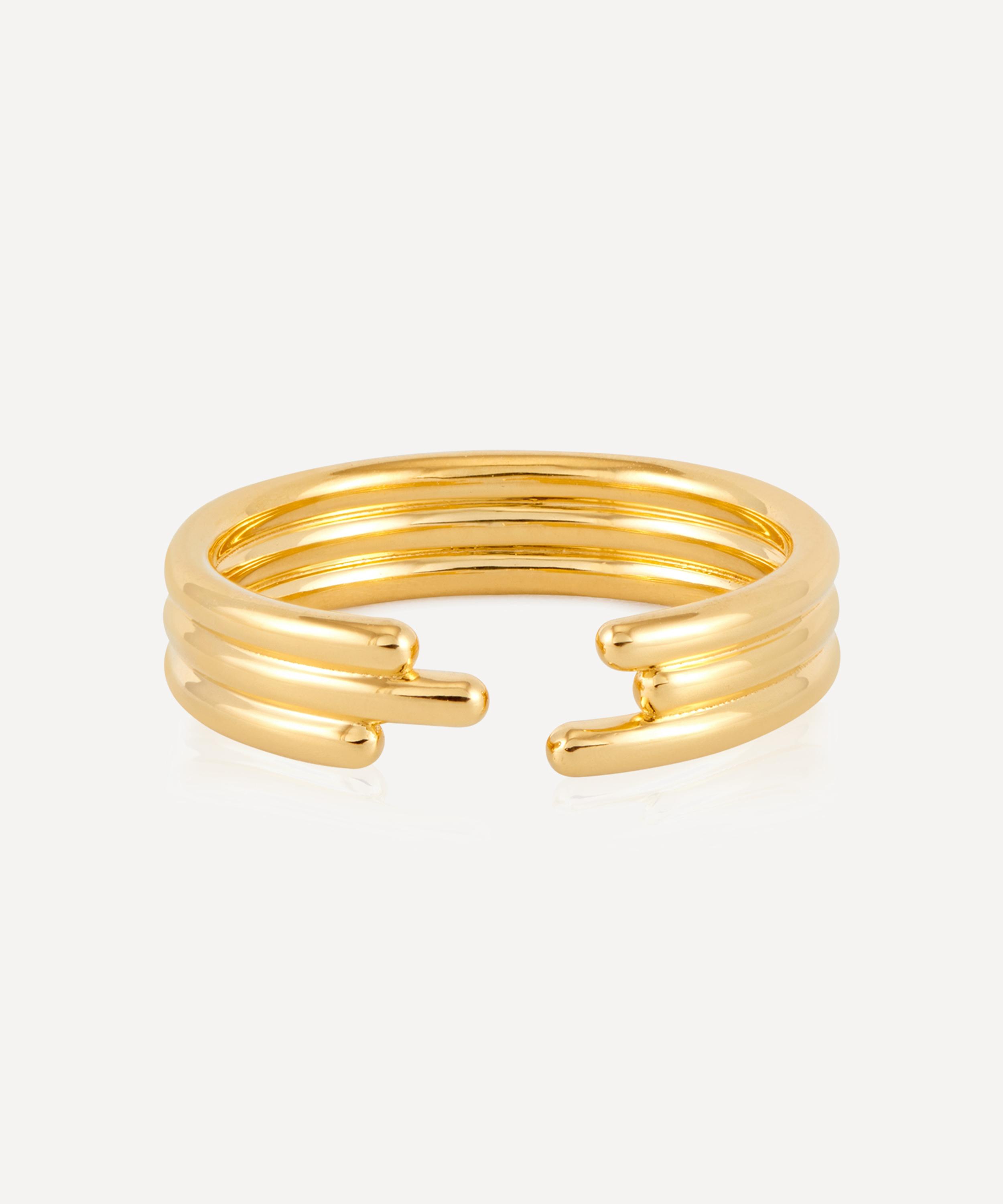Rachel Jackson - 18ct Gold-Plated Lifestream Ring image number 2