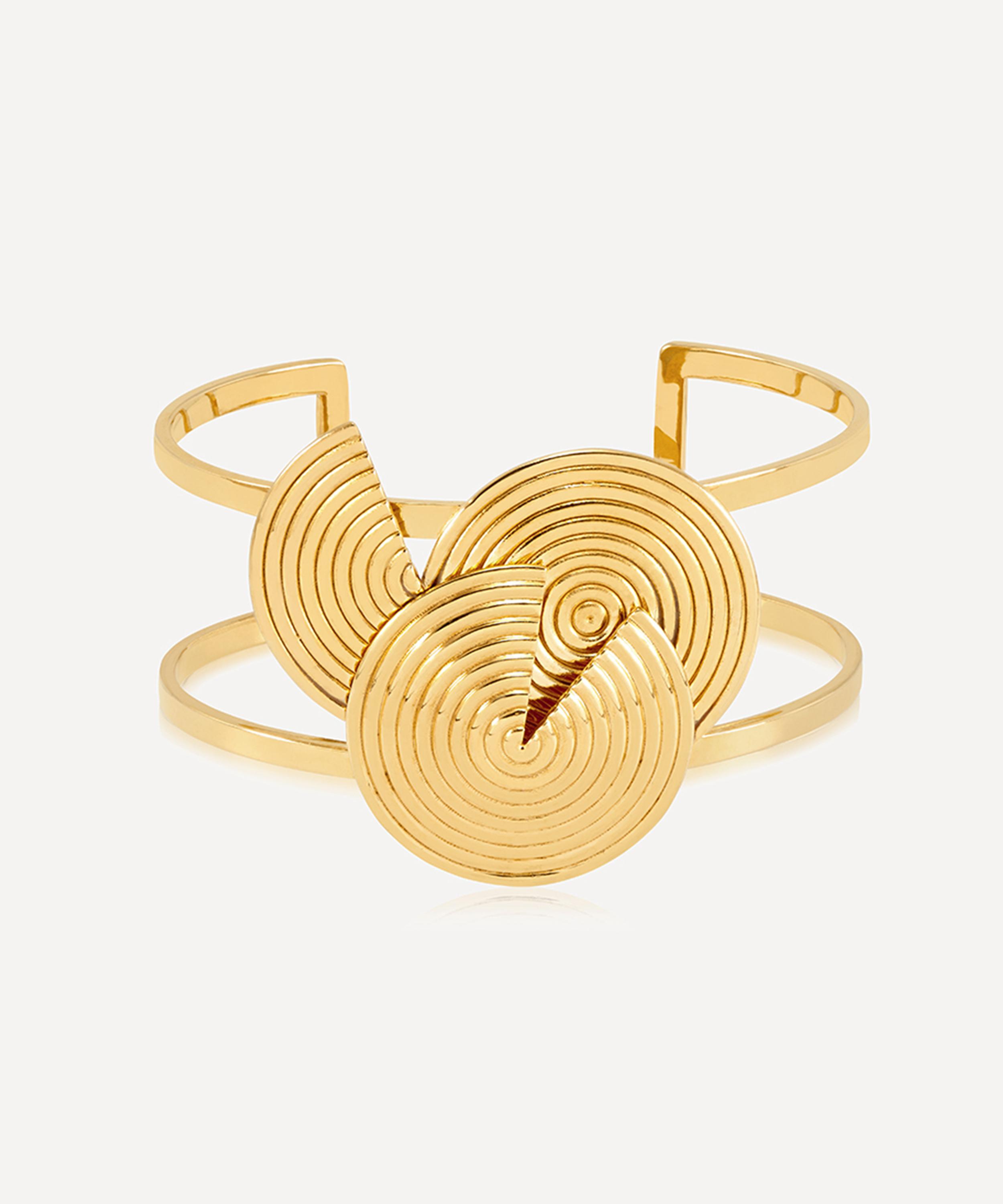 Rachel Jackson - 18ct Gold-Plated Evolve Statement Bangle Bracelet