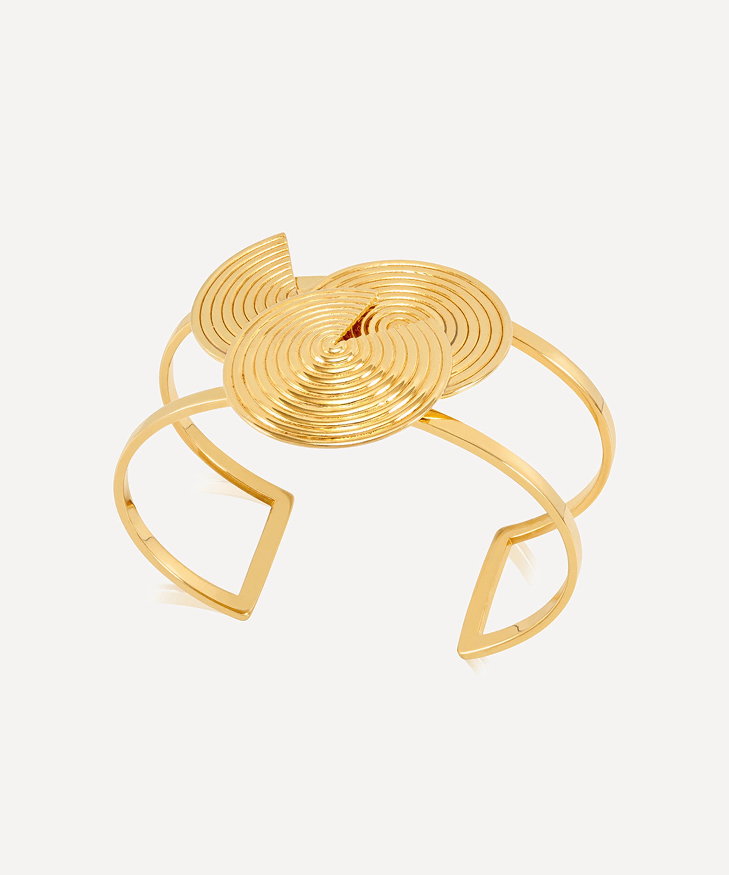 Rachel Jackson - 18ct Gold-Plated Evolve Statement Bangle Bracelet image number 2