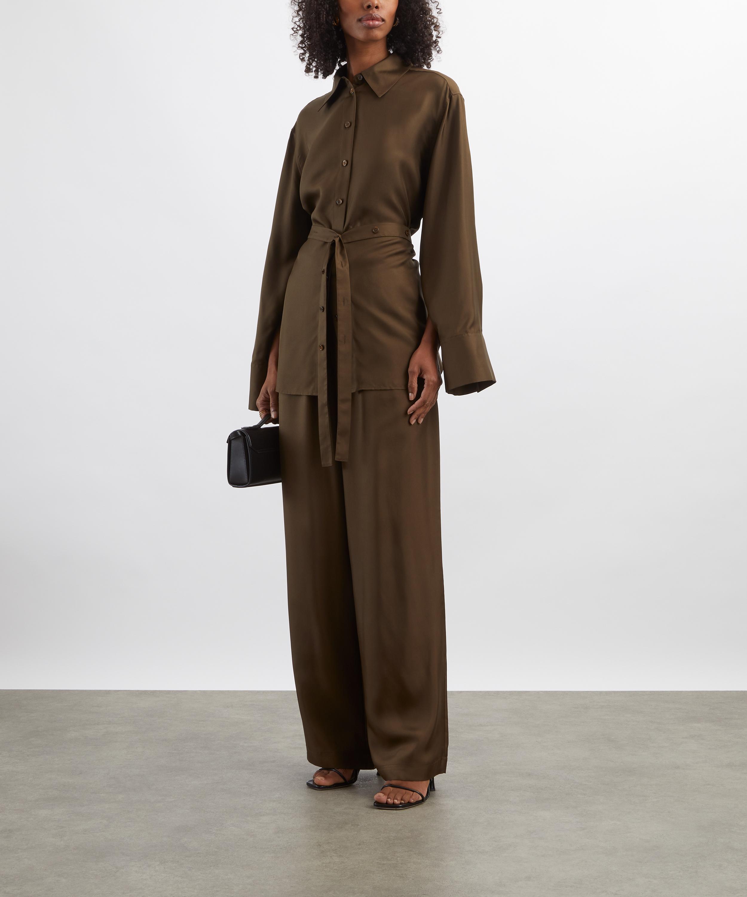 Róhe - Silk Wide-Leg Trousers image number 1