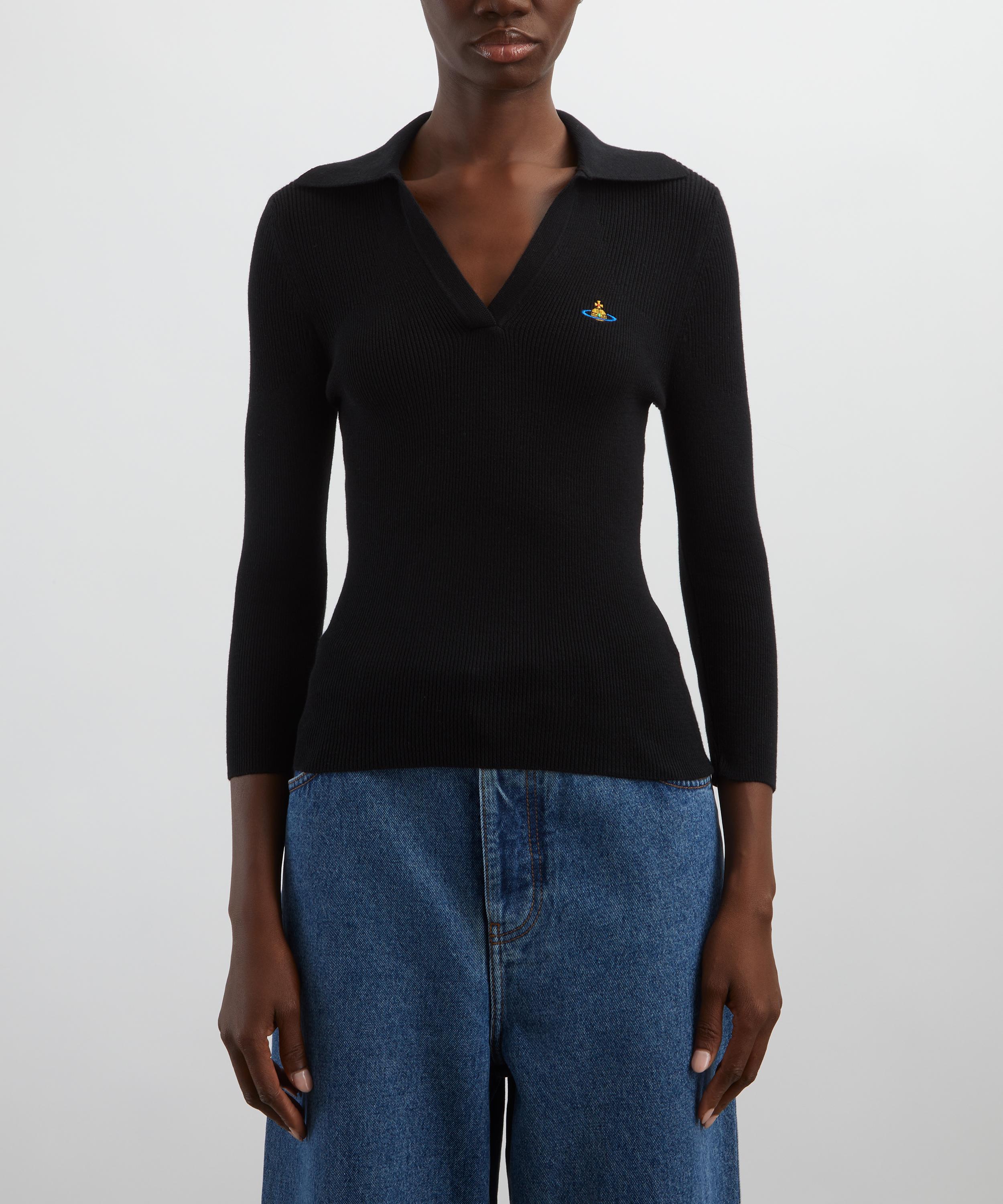 Vivienne Westwood - Marina Black Polo Jumper image number 2