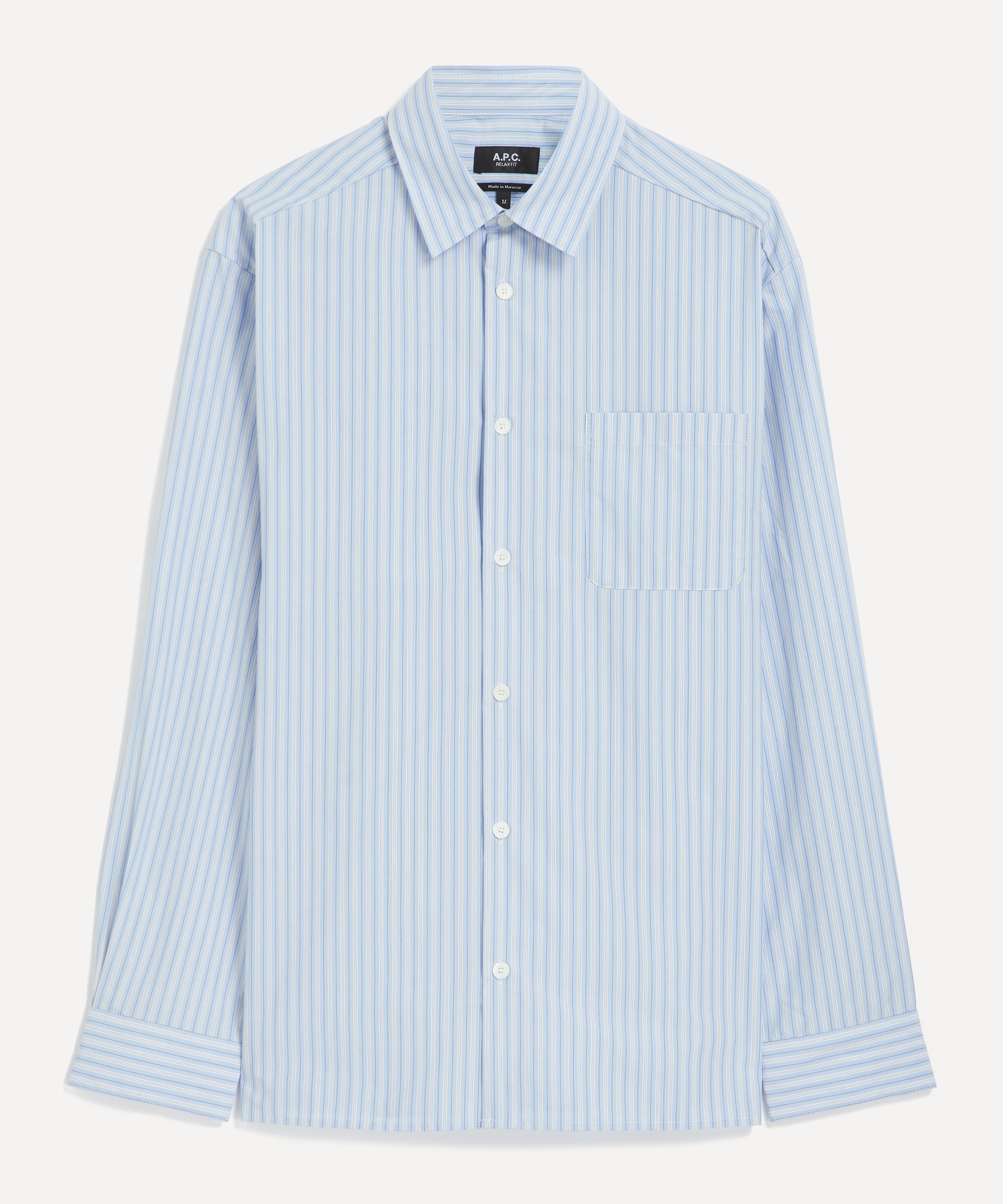A.P.C. - Malo Blue Striped Cotton Shirt image number 0