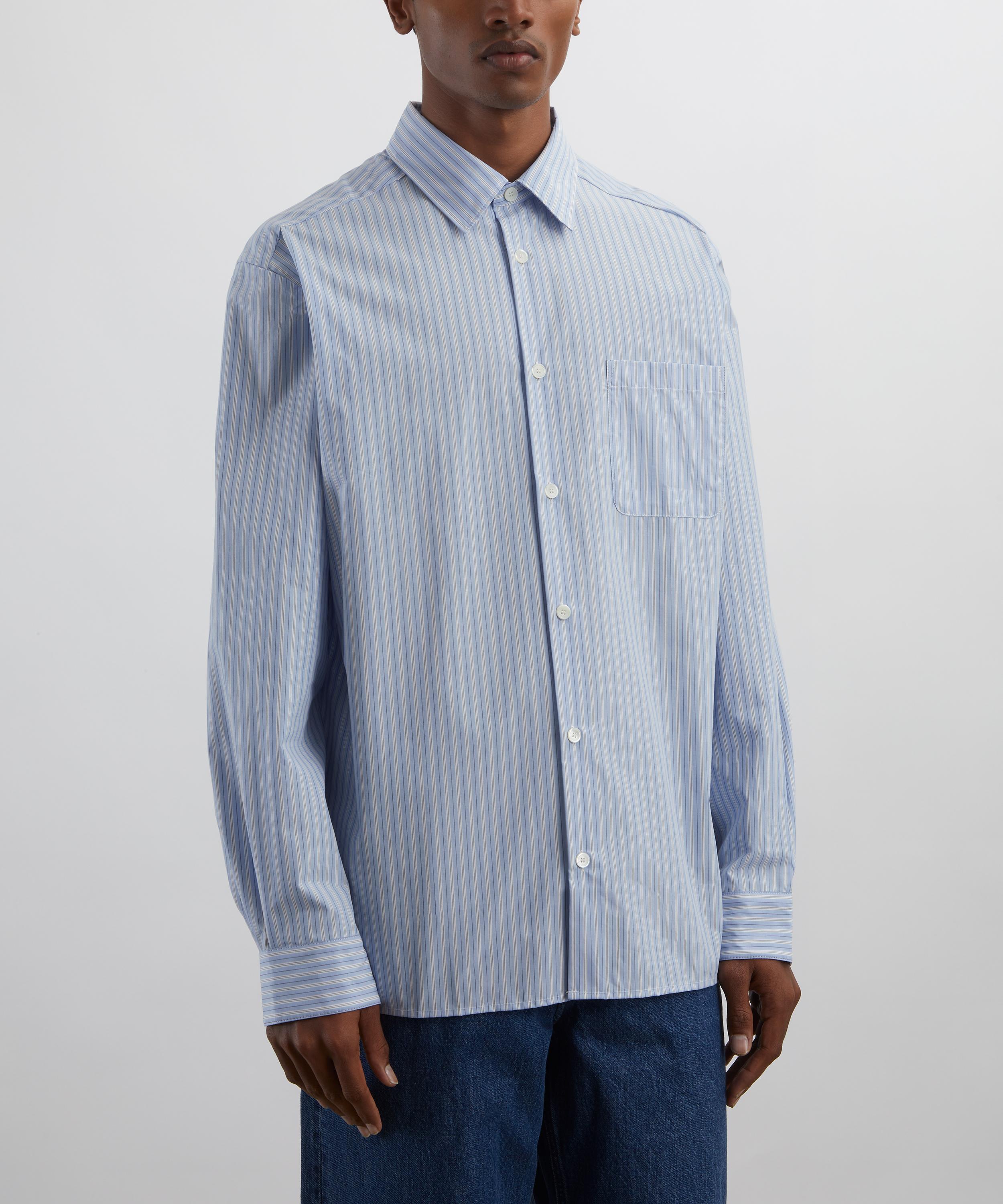 A.P.C. - Malo Blue Striped Cotton Shirt image number 2
