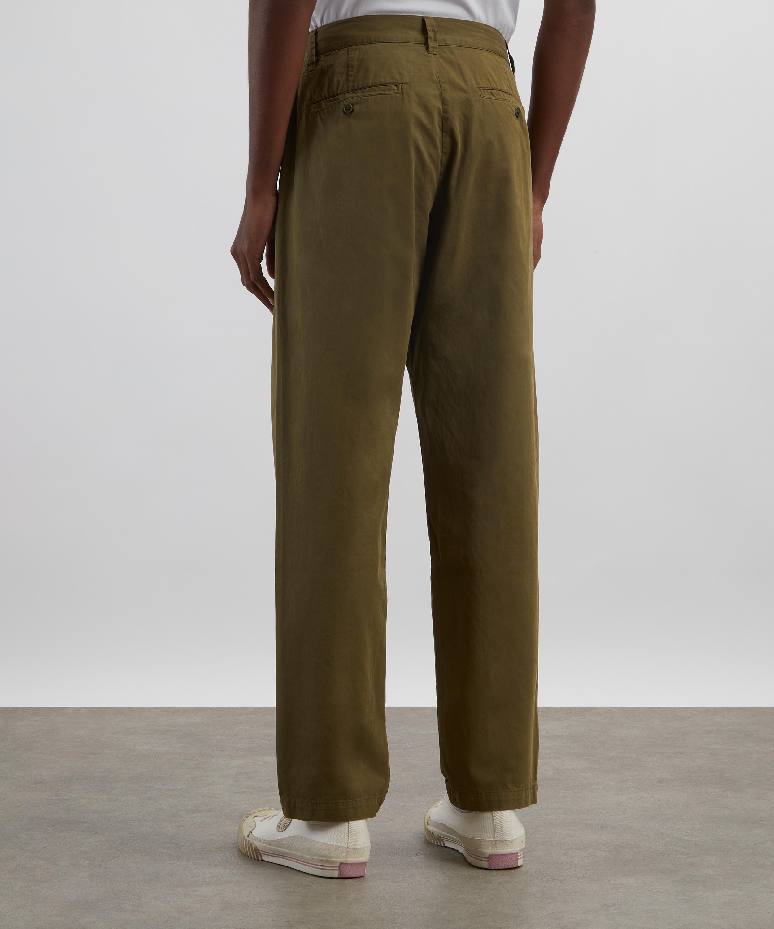 A.P.C. - Sage Green Lawrence Cotton Chinos image number 3