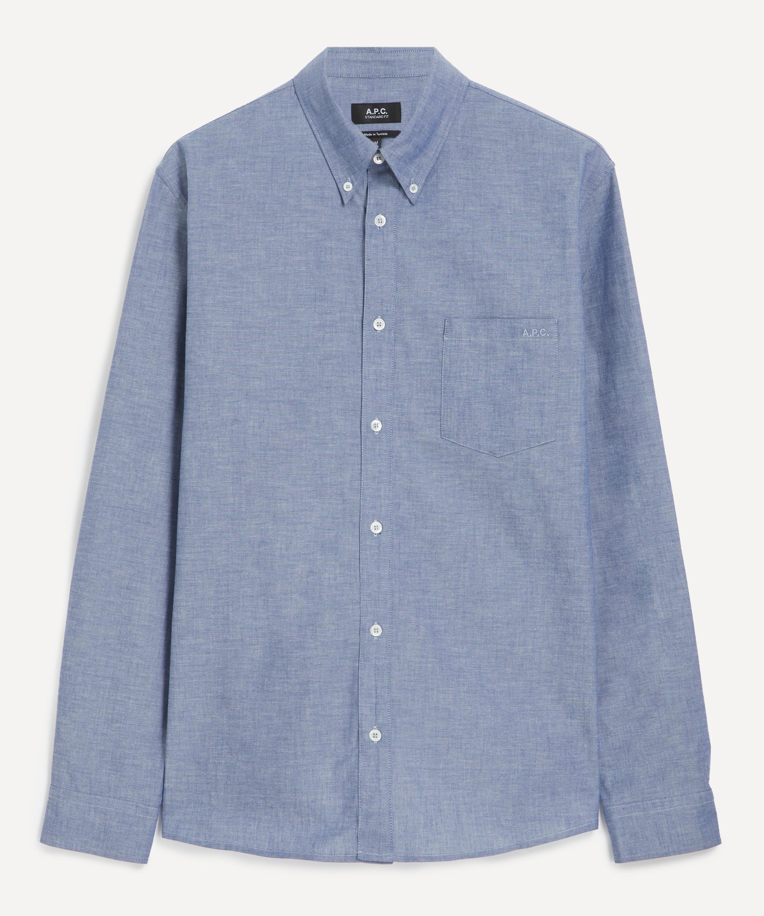 A.P.C. - Edouard Brodé Chambray Cotton Shirt image number 0