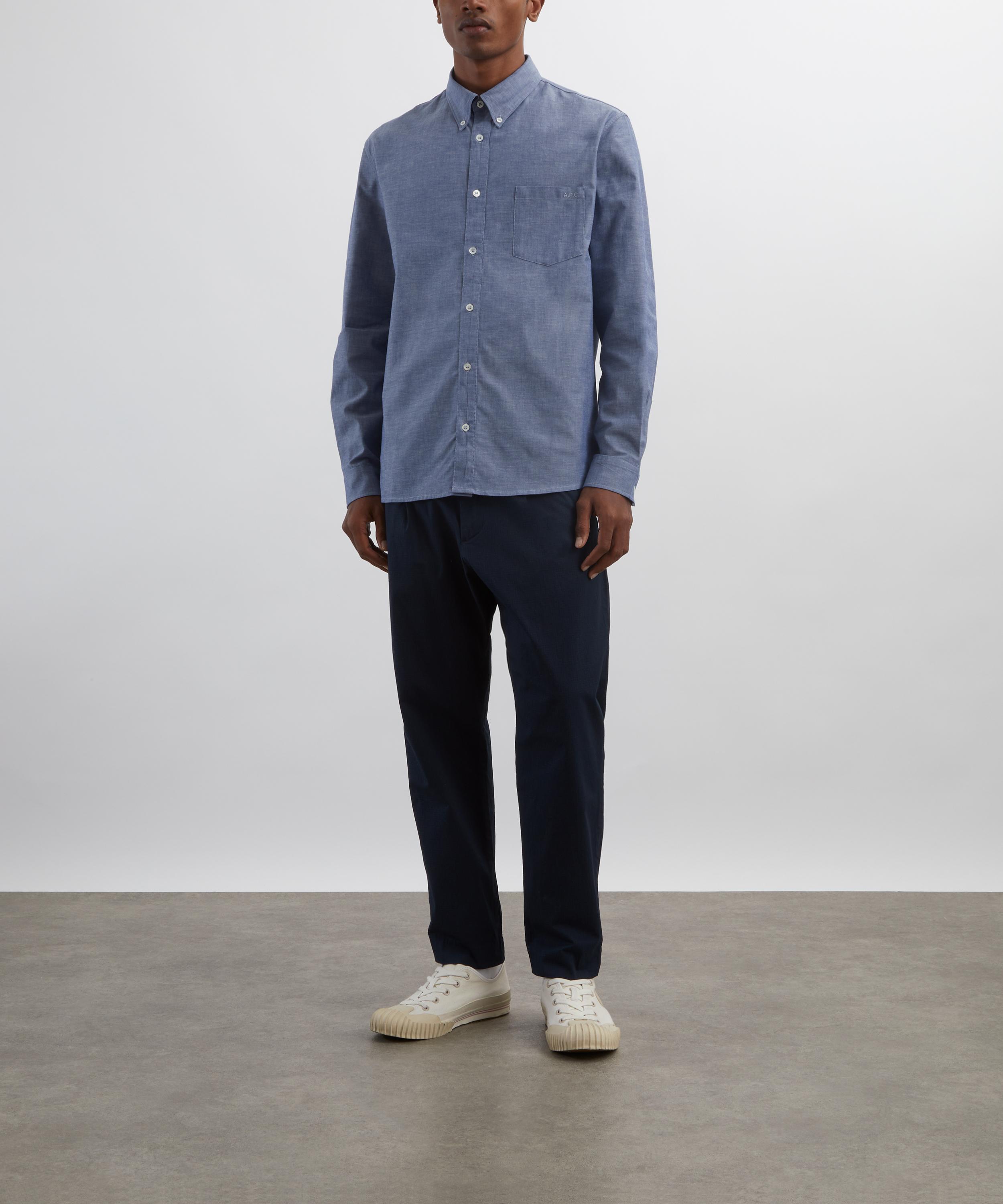 A.P.C. - Edouard Brodé Chambray Cotton Shirt image number 1