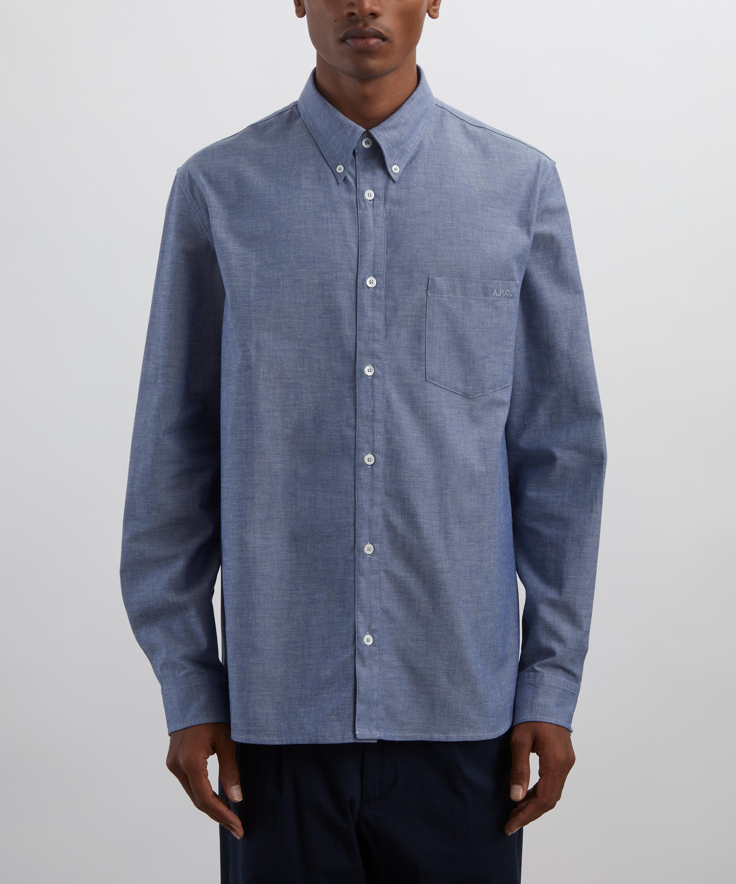 A.P.C. - Edouard Brodé Chambray Cotton Shirt image number 2