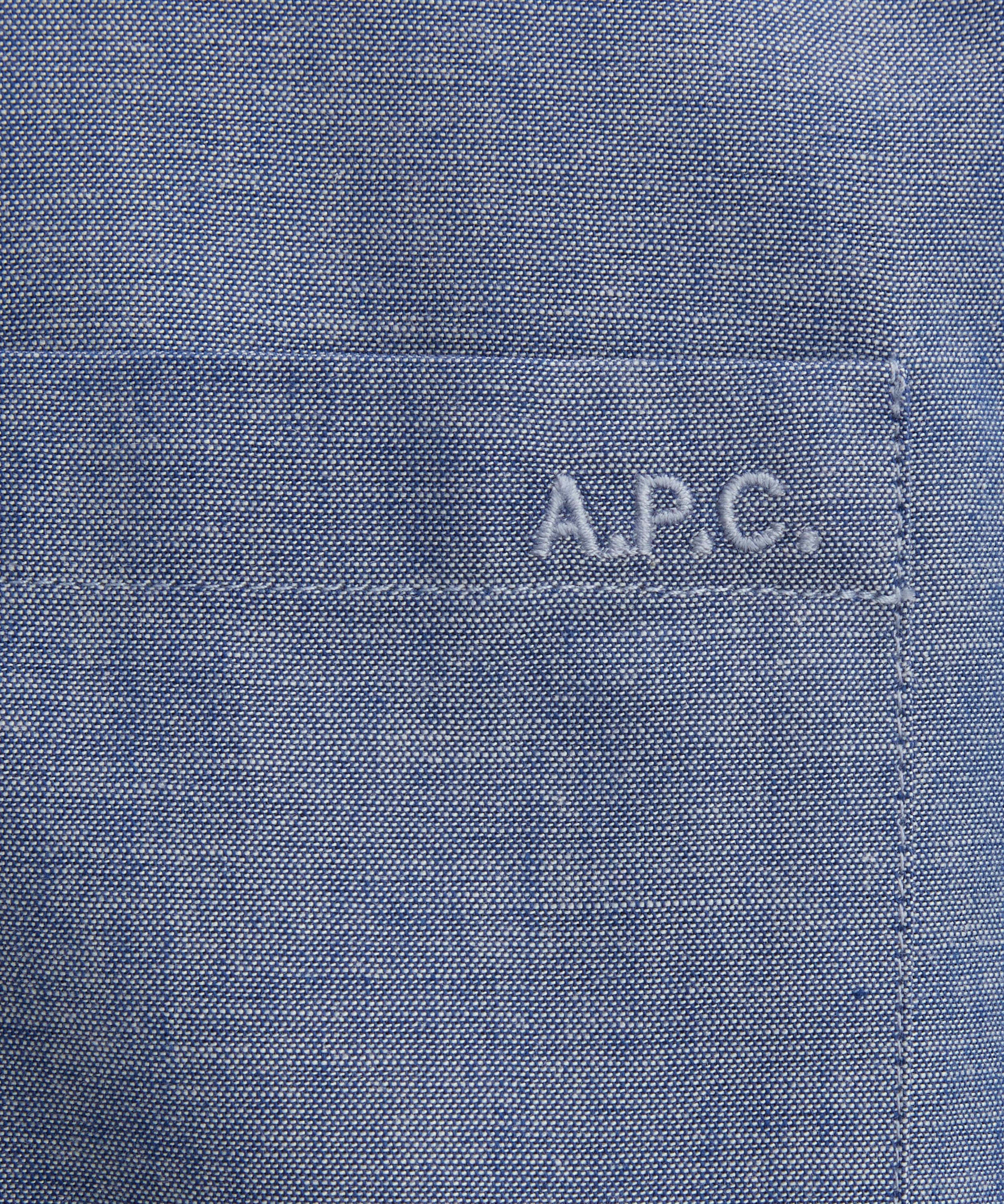 A.P.C. - Edouard Brodé Chambray Cotton Shirt image number 4