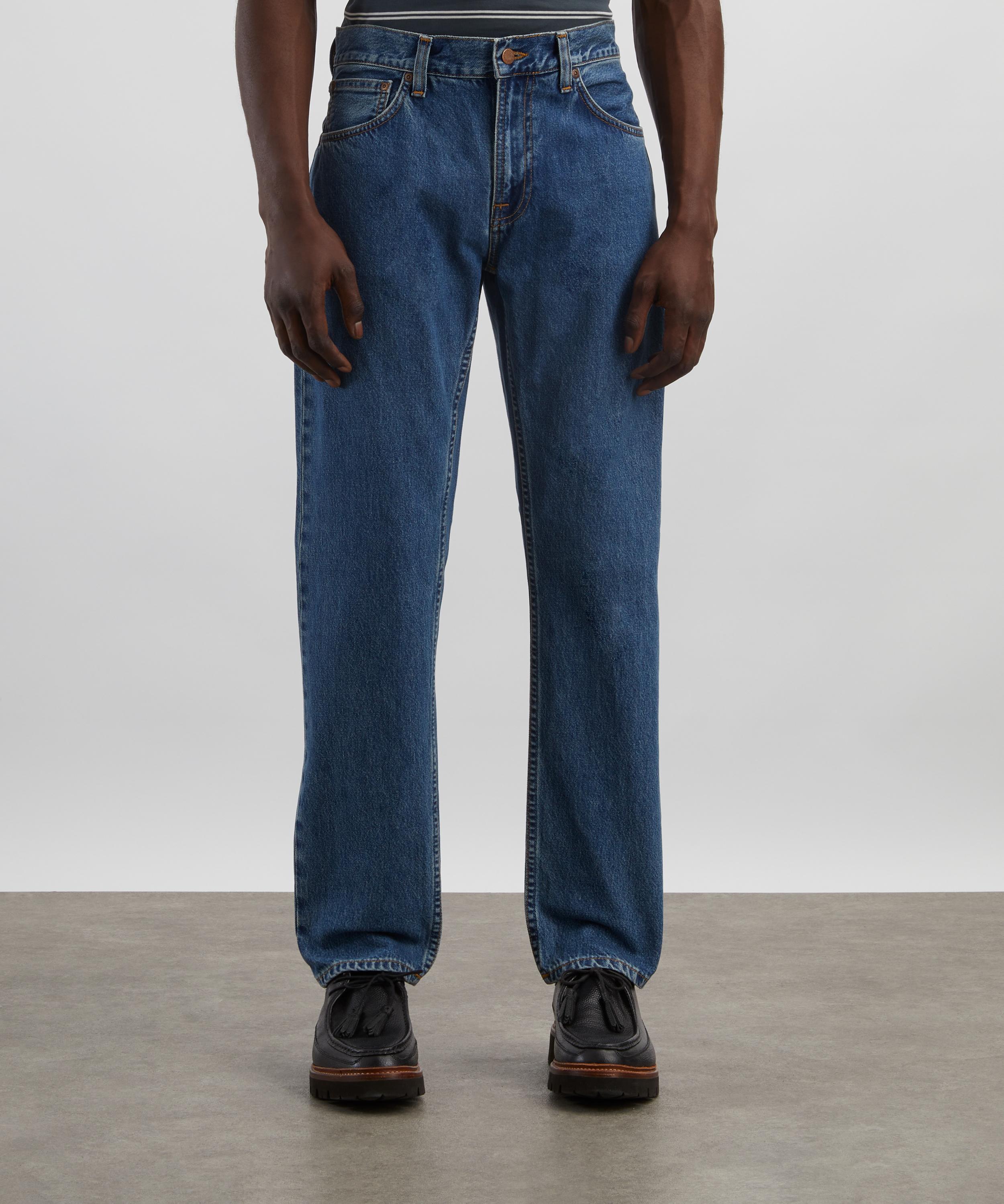 Nudie Jeans - Gritty Jackson Straight-Leg Jeans in Morning Mist image number 2
