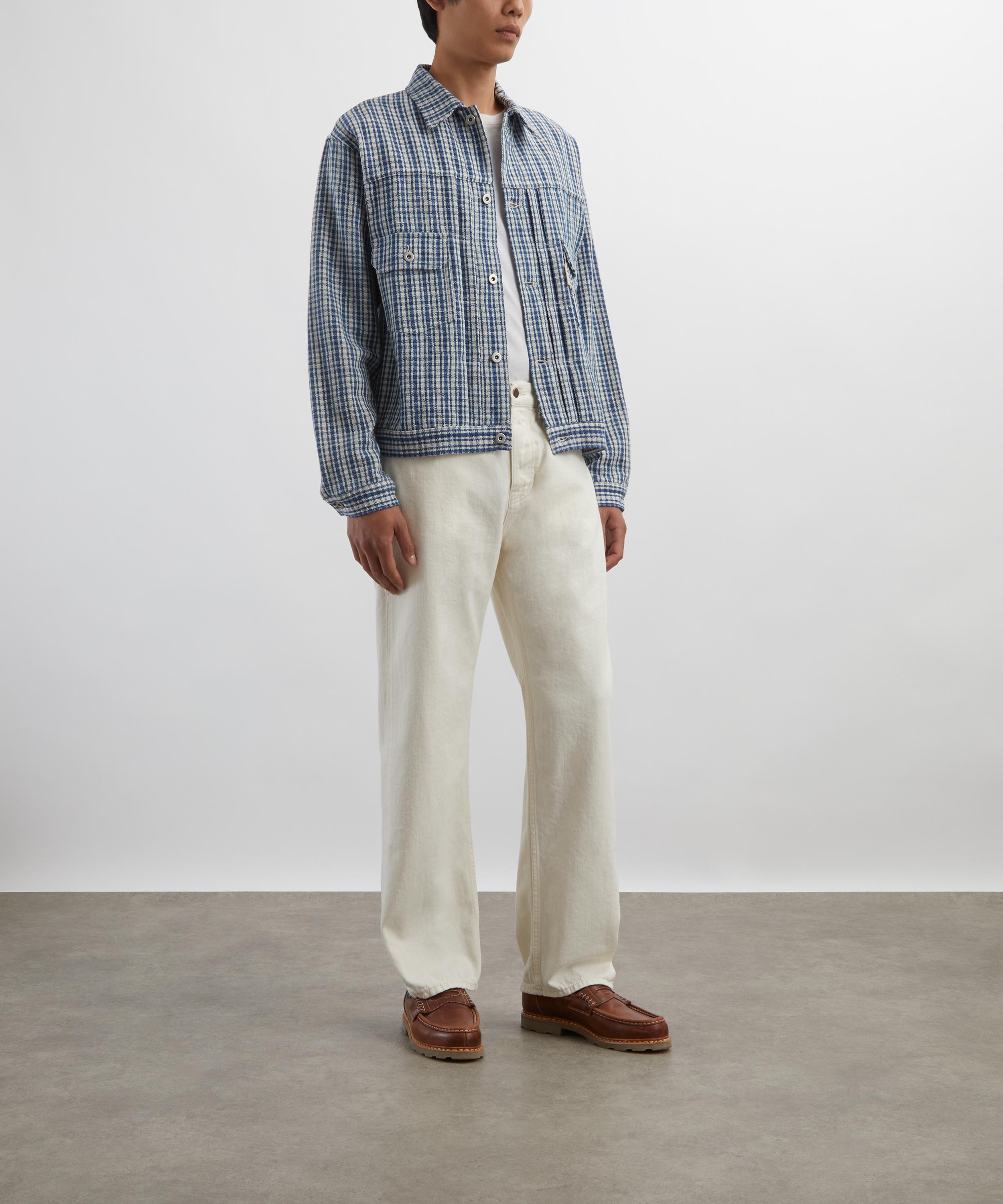 Nudie Jeans - Tuff Tony Ivory Selvedge Wide-Leg Jeans image number 1