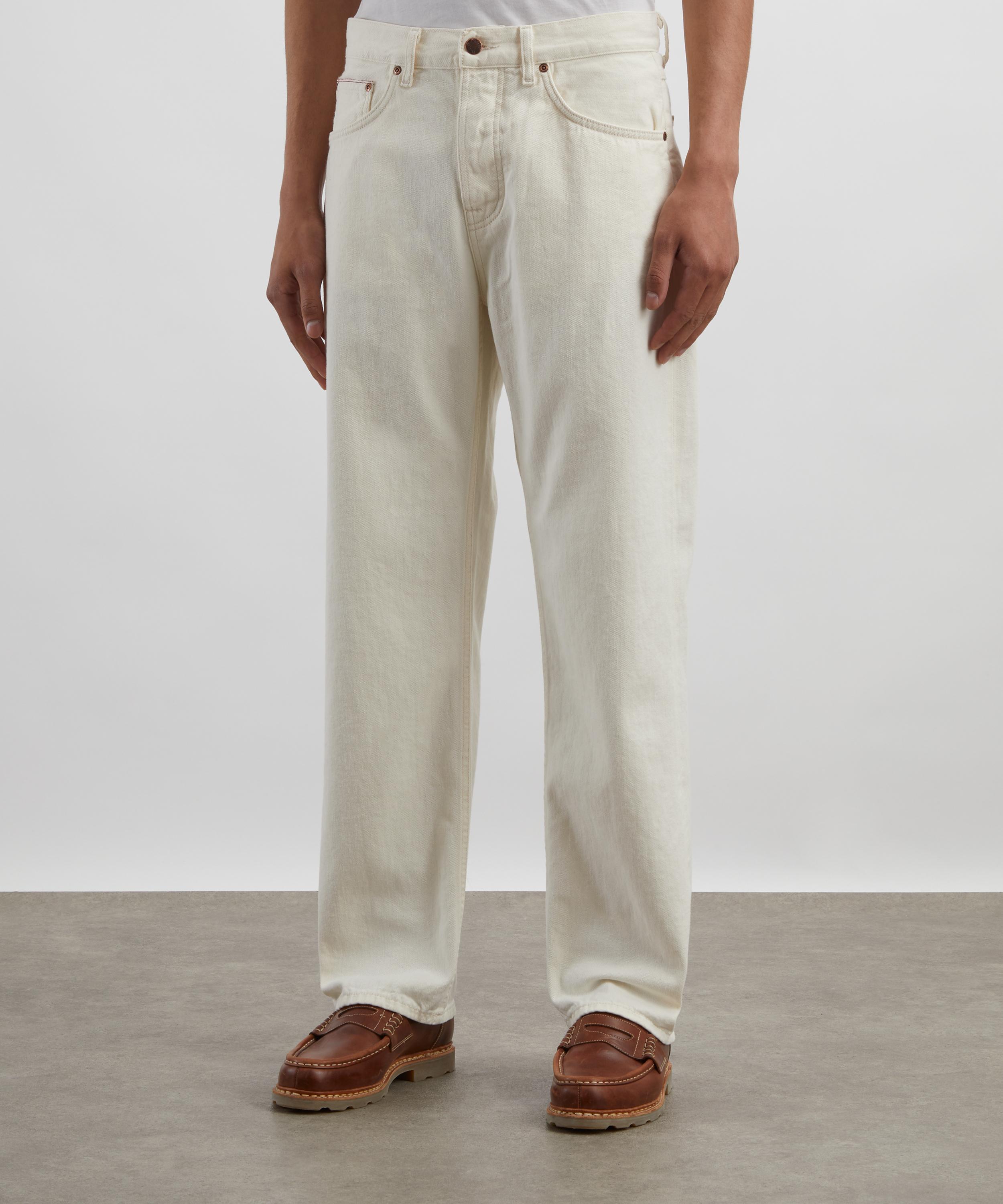 Nudie Jeans - Tuff Tony Ivory Selvedge Wide-Leg Jeans image number 2