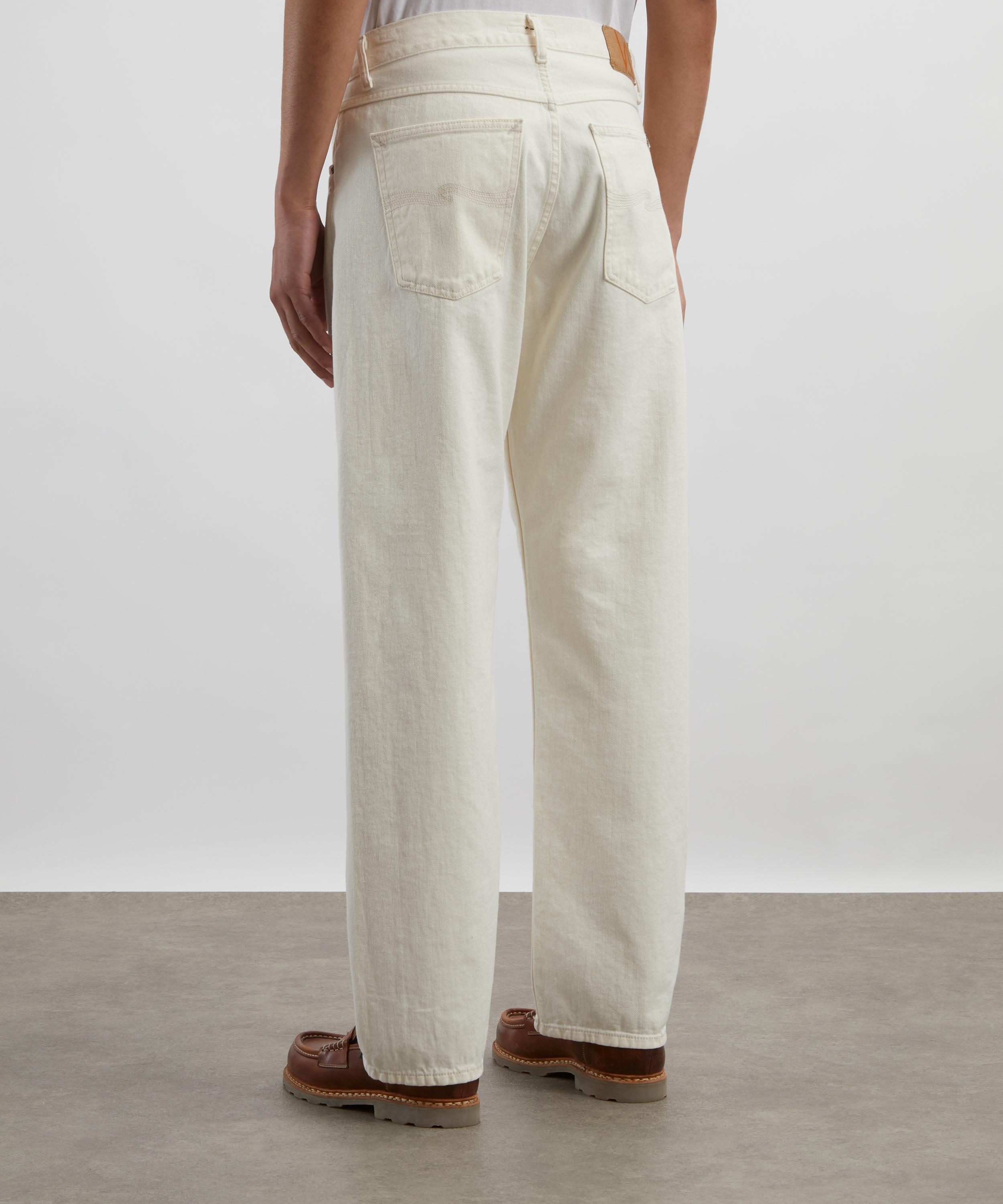 Nudie Jeans - Tuff Tony Ivory Selvedge Wide-Leg Jeans image number 3