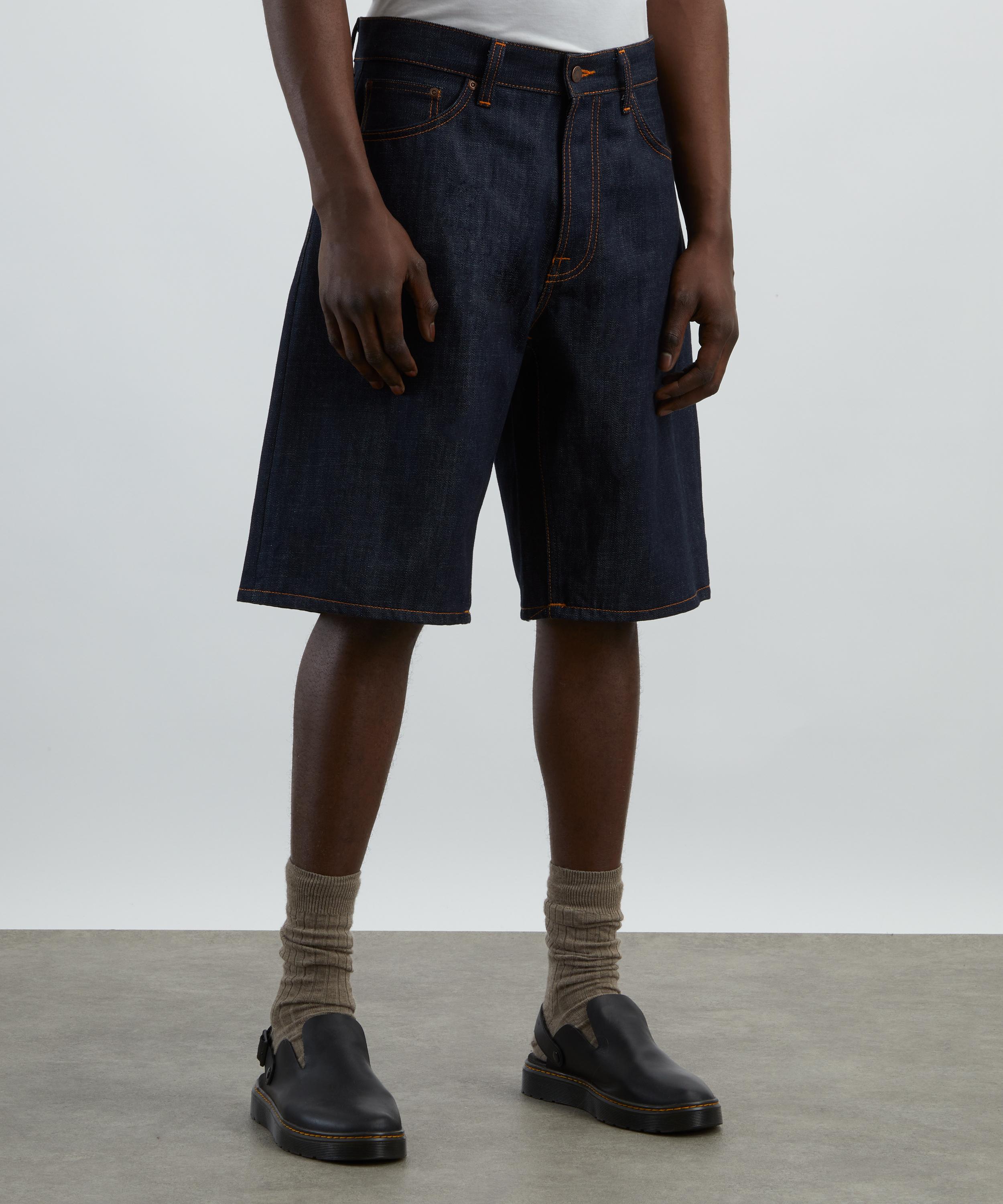 Nudie Jeans - Zeb Dry Streaky Denim Shorts image number 2