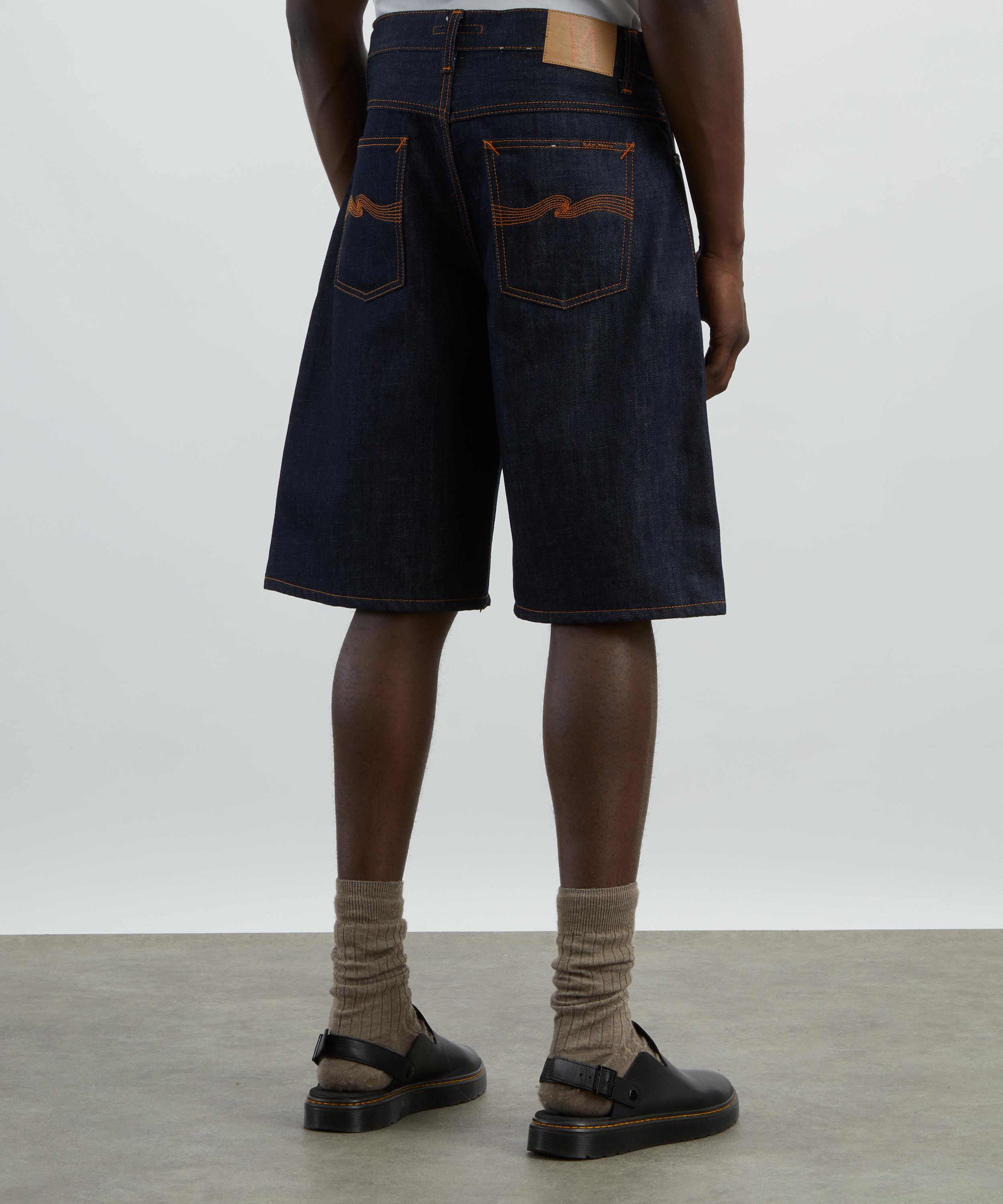 Nudie Jeans - Zeb Dry Streaky Denim Shorts image number 3