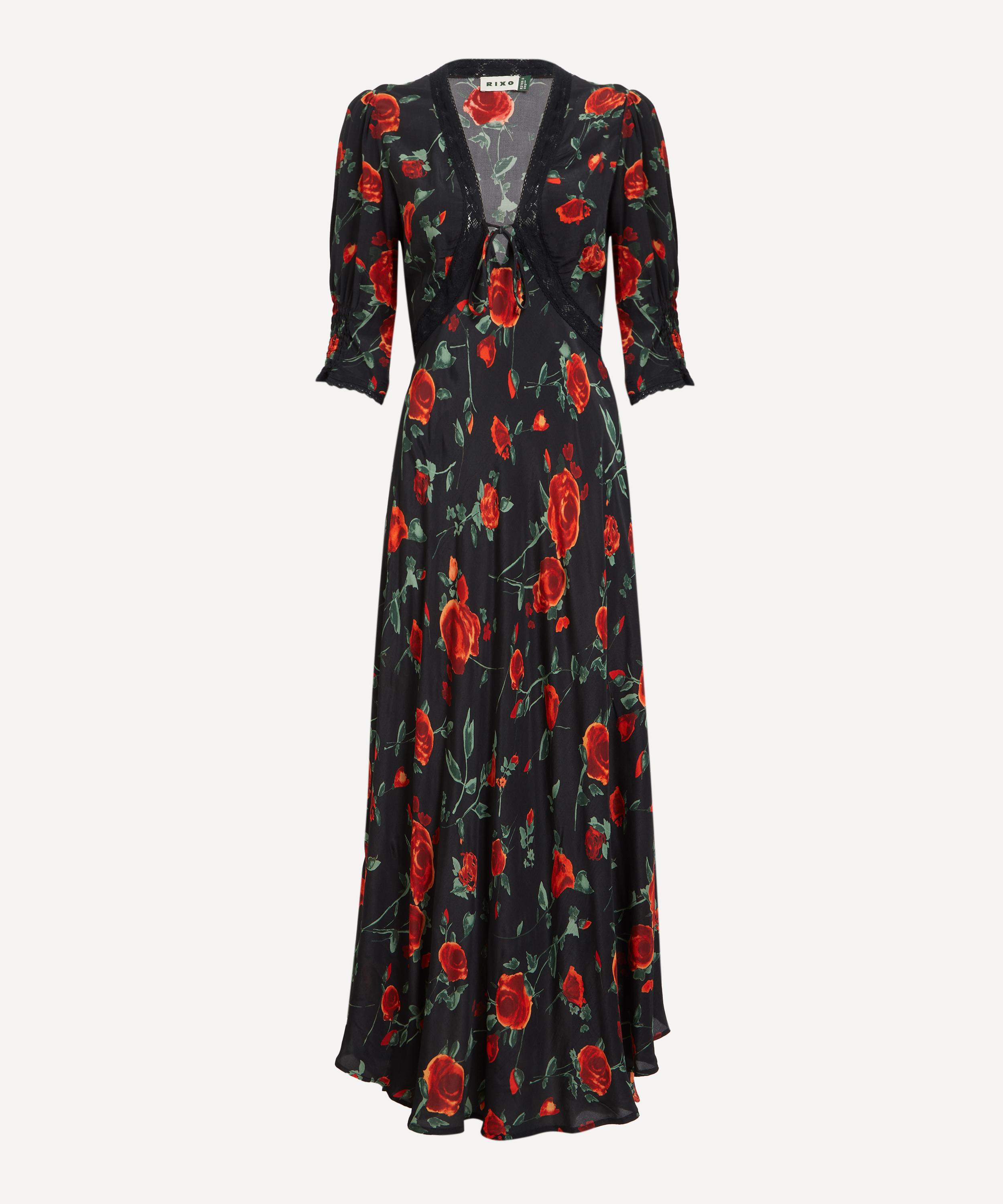 RIXO - Amina Claudia Rose Midi Dress image number 0