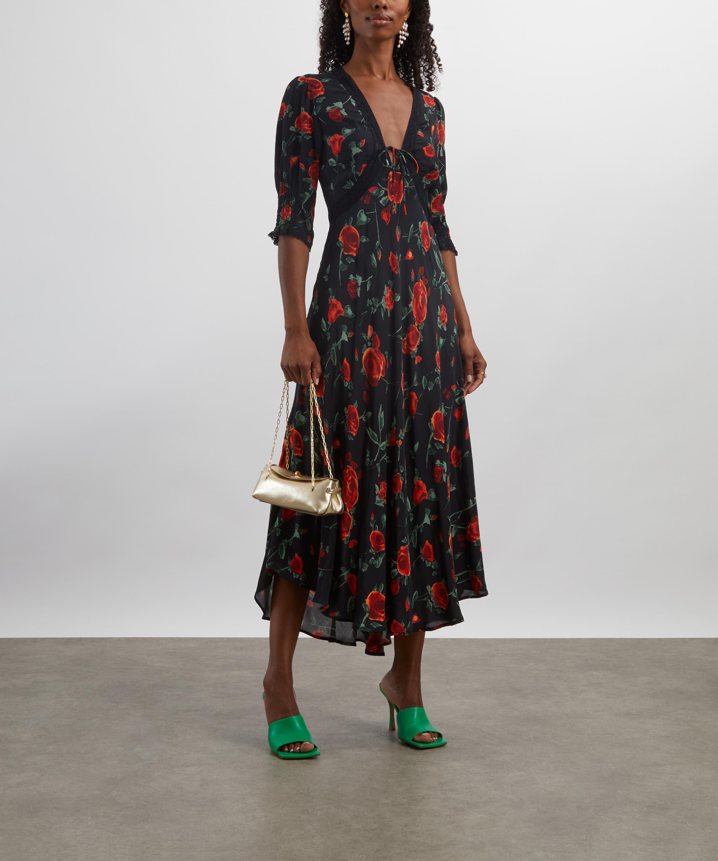 RIXO - Amina Claudia Rose Midi Dress image number 1
