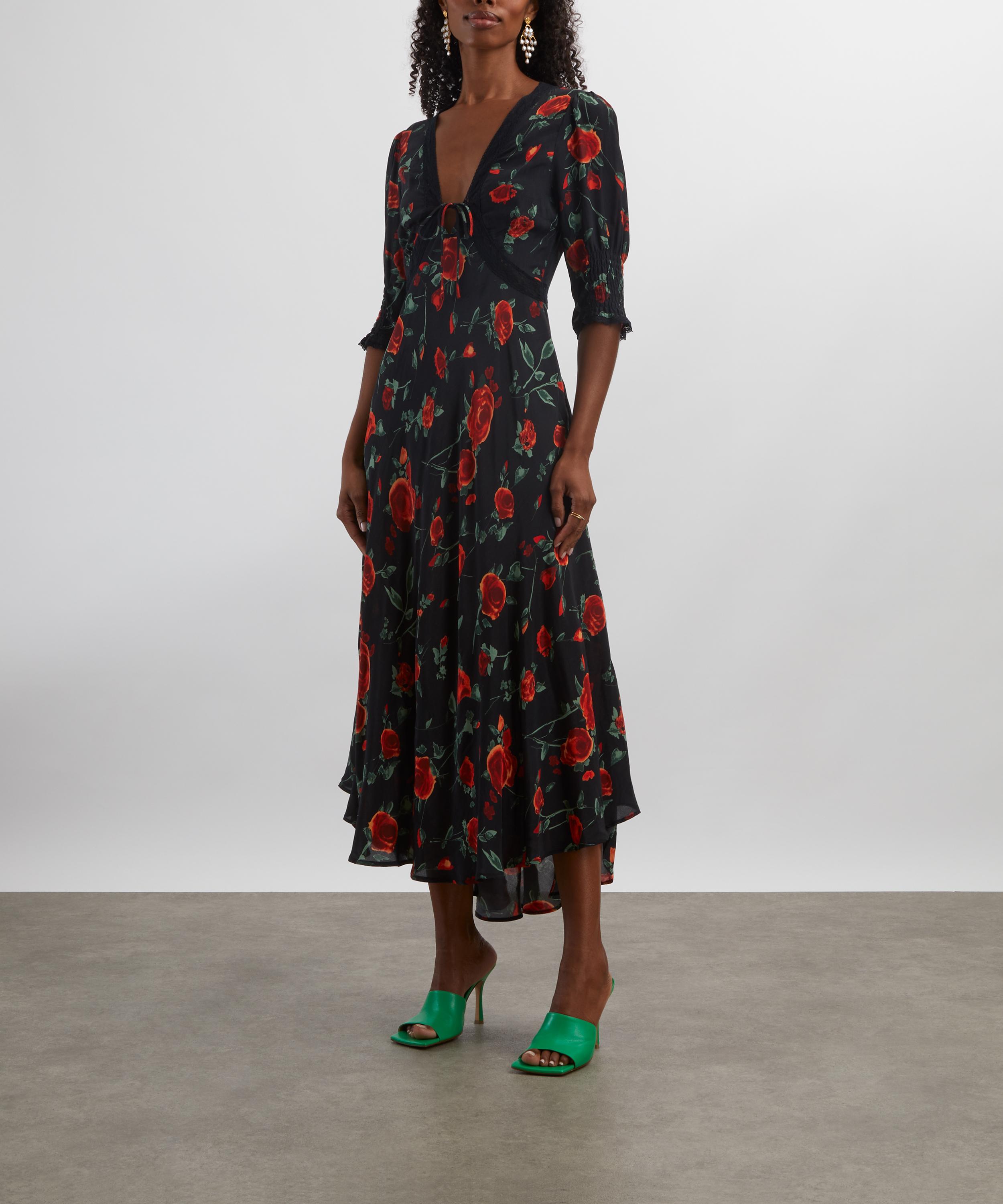 RIXO - Amina Claudia Rose Midi Dress image number 2