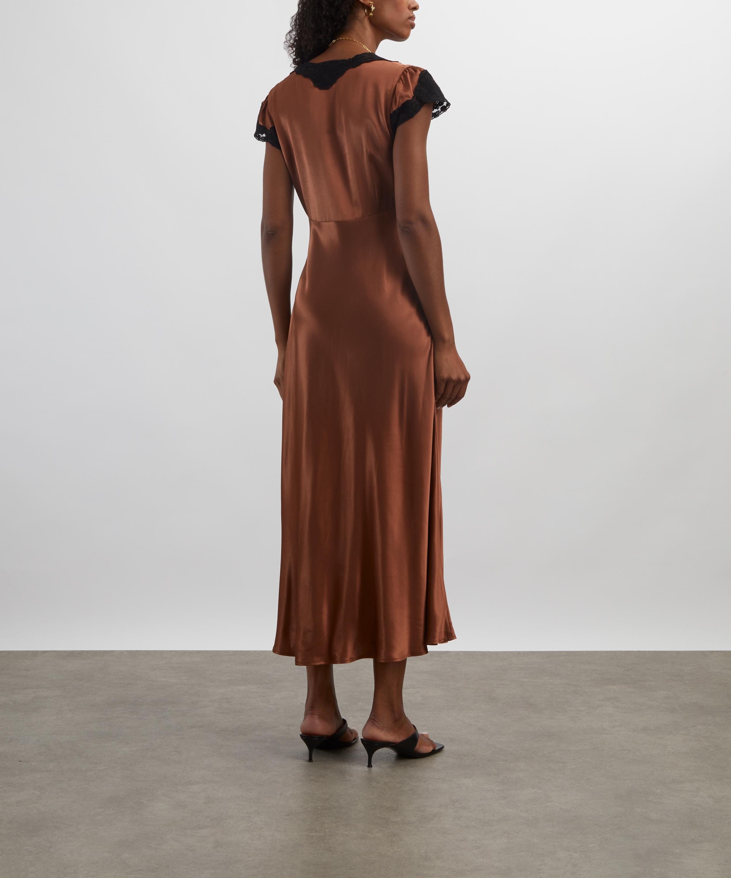 RIXO - Amari Bronze Midi Dress image number 3