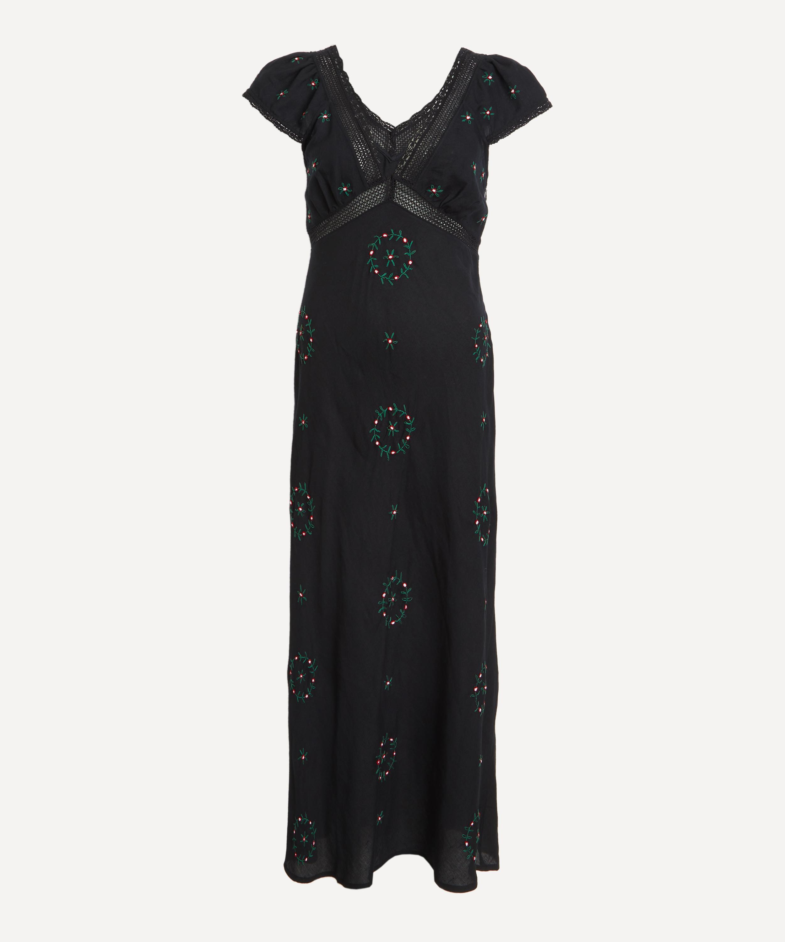 RIXO - Iggy Midi Embroidery Dress image number 0