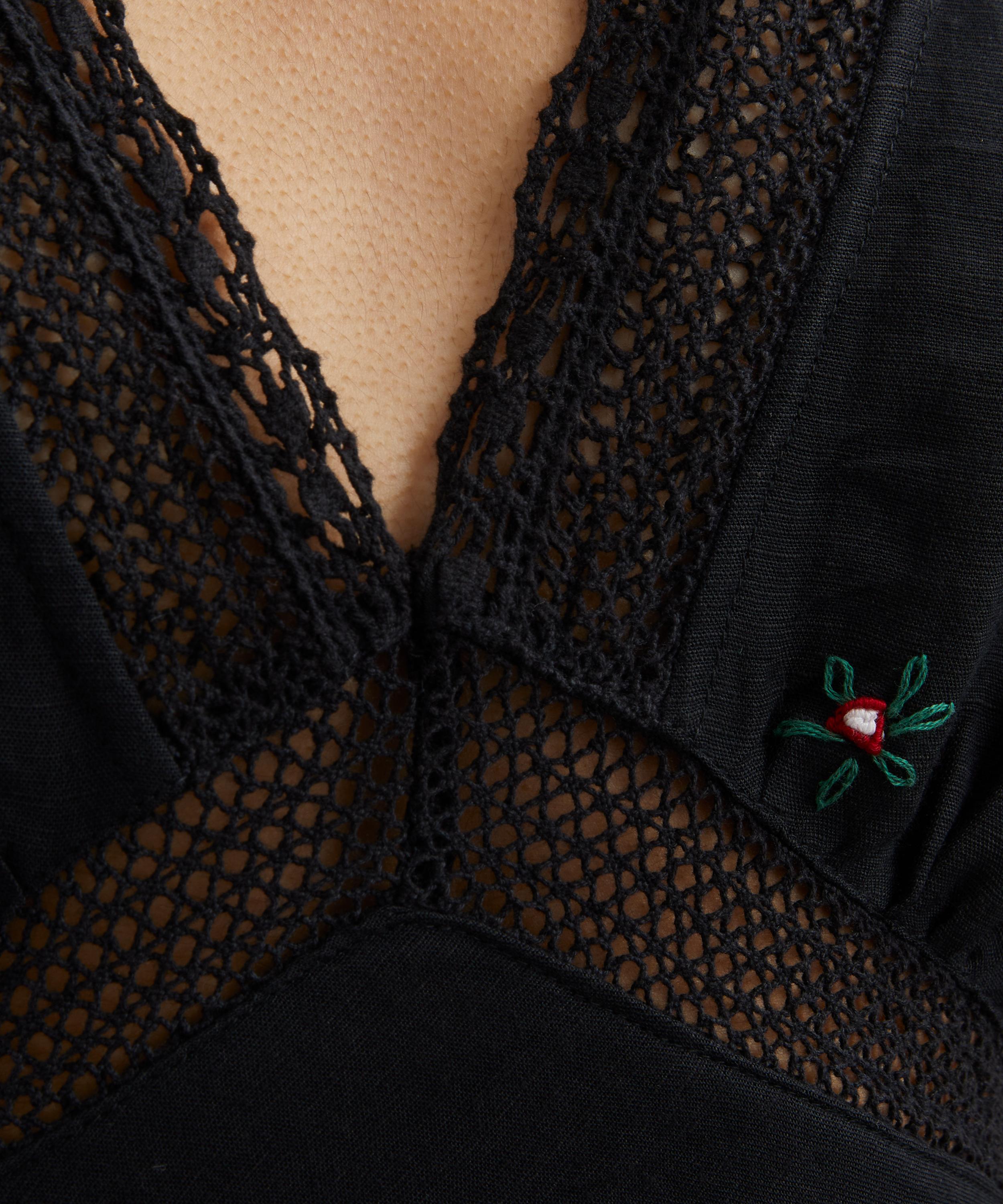 RIXO - Iggy Midi Embroidery Dress image number 4