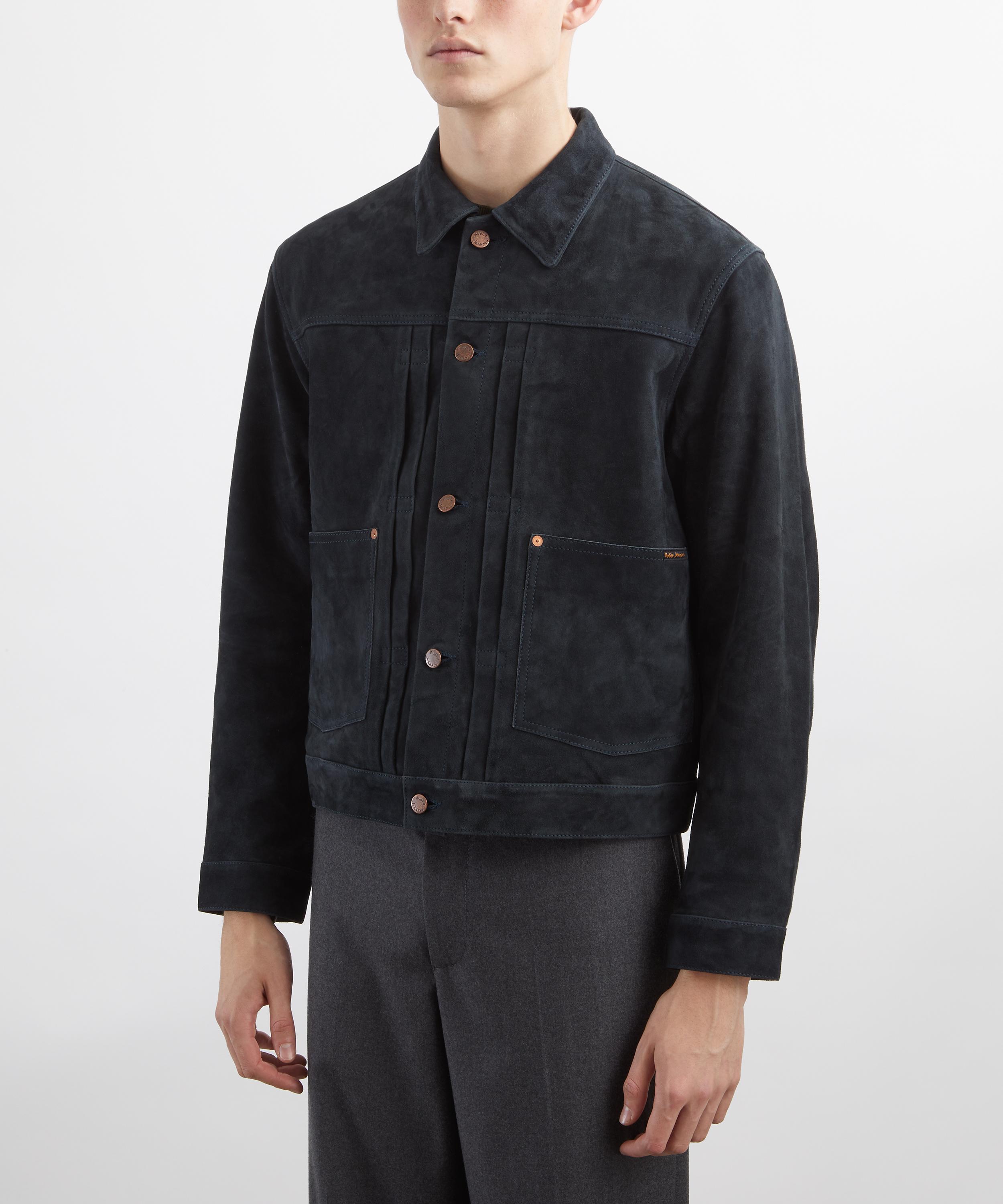 Nudie Jeans - Dante II Navy Suede Jacket image number 2