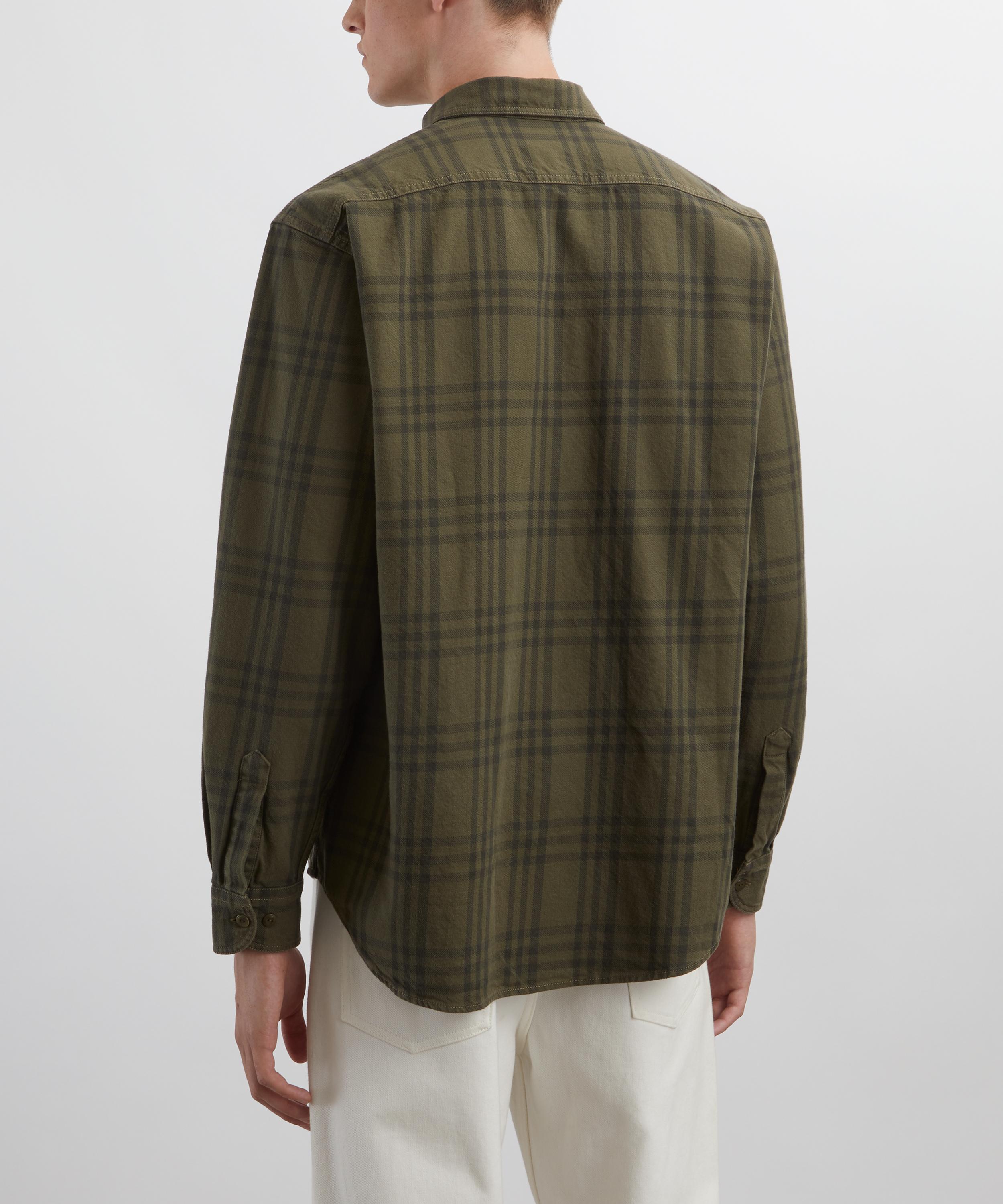 Nudie Jeans - Julian Worker Olive Check Shirt image number 3