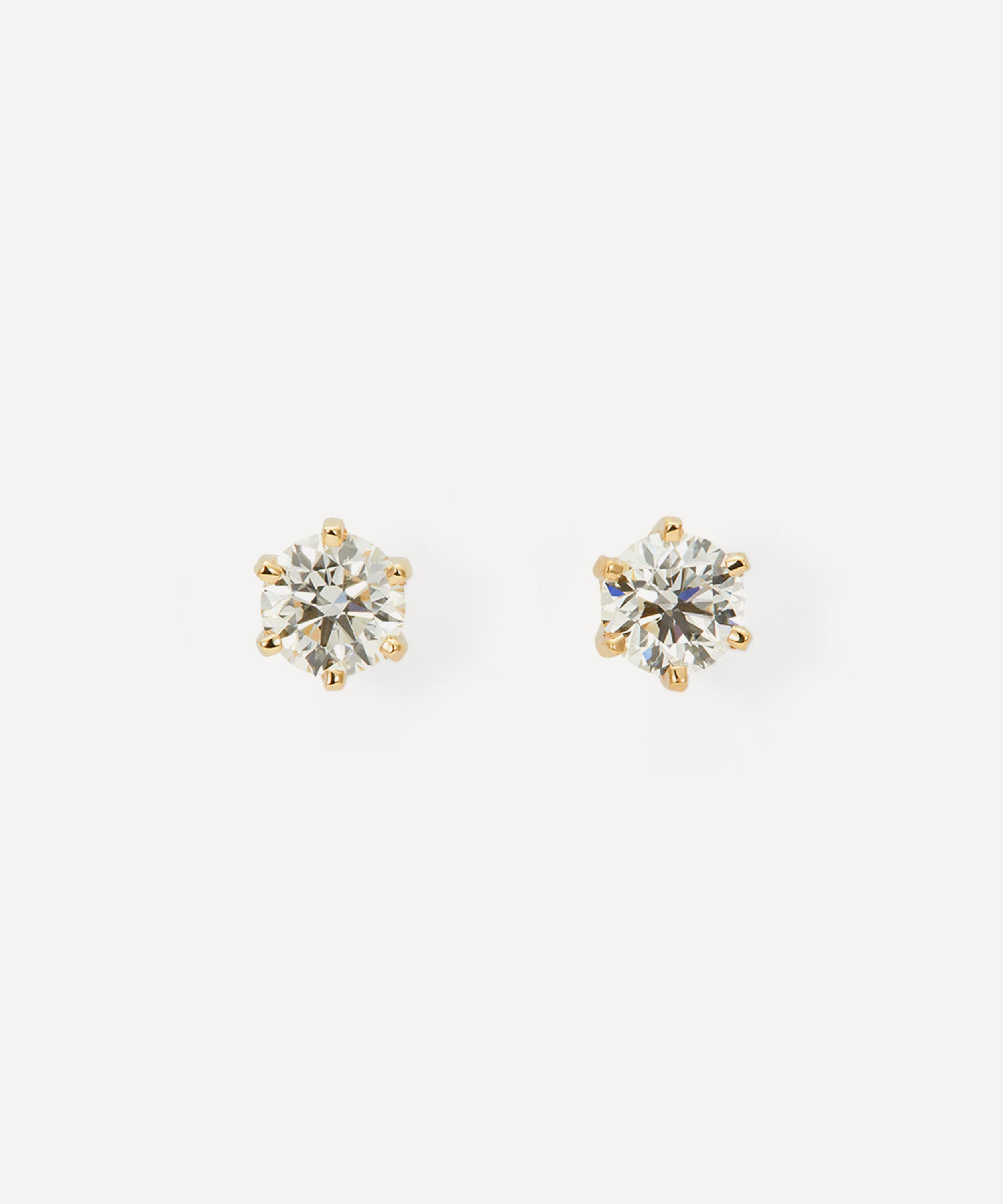 Satomi Kawakita - 18ct Gold White Diamond Stud Earrings image number 0