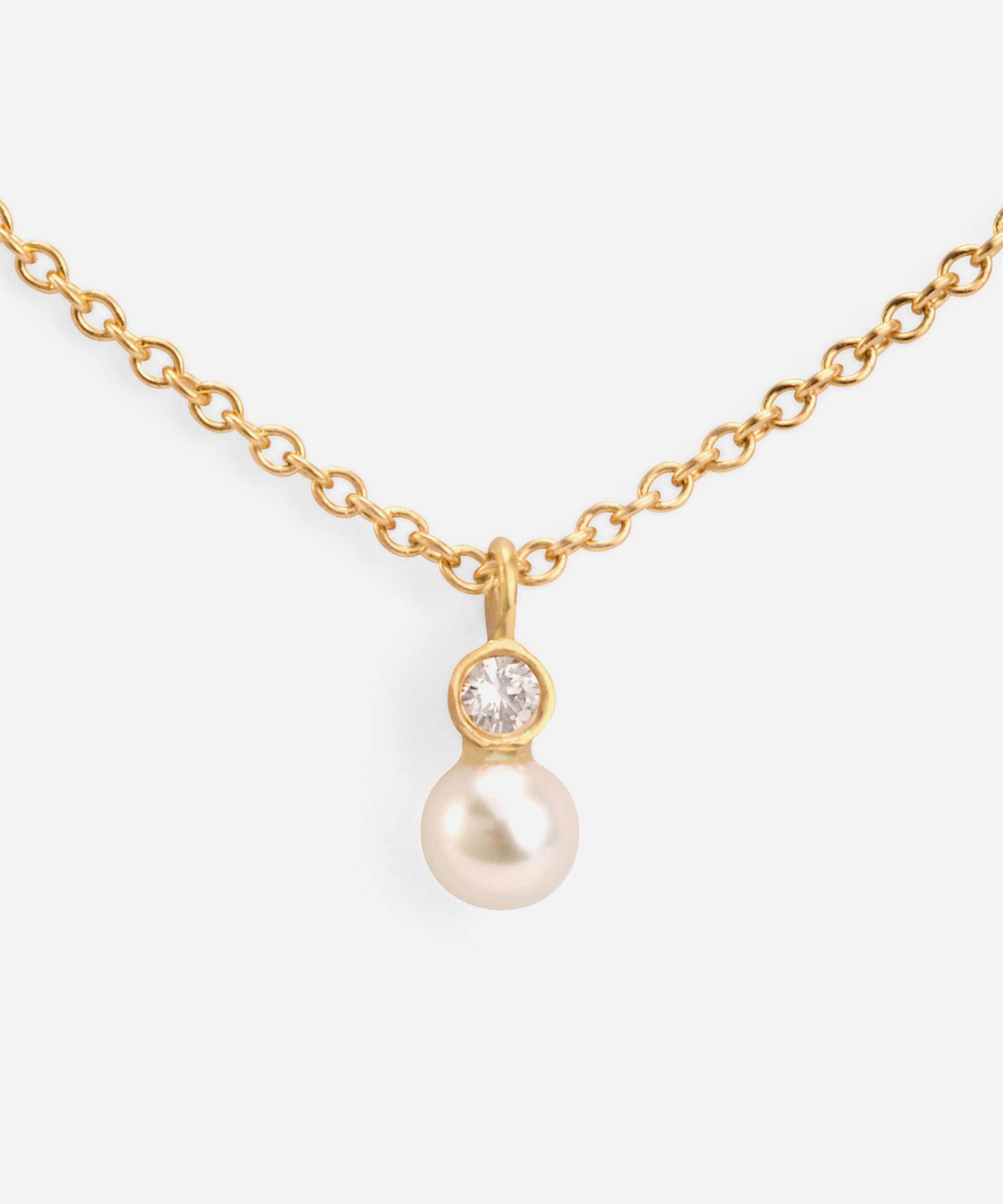 Satomi Kawakita - 18ct Gold Mixed Media Pearl and White Diamond Necklace image number 1