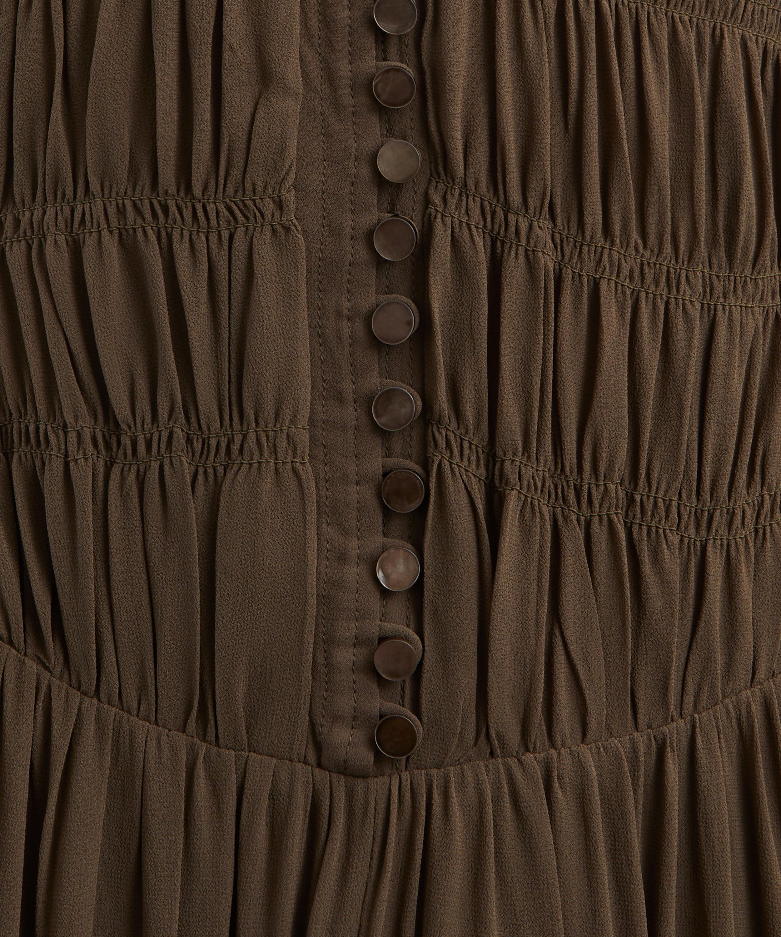 Isabel Marant - Brianne Khaki Georgette Maxi Dress image number 4
