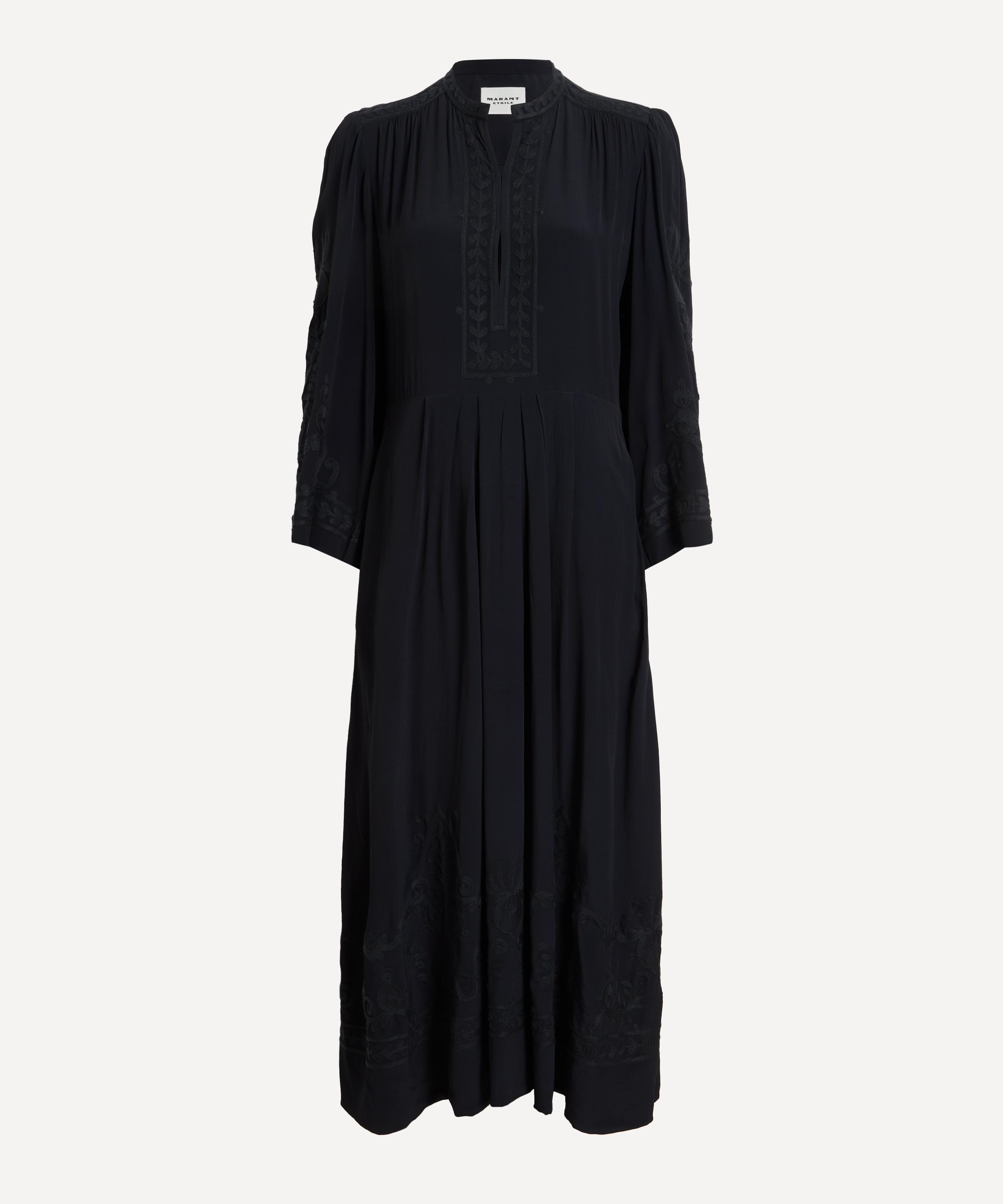 Isabel Marant - Feliana Long Embroidered Crepe Dress image number 0