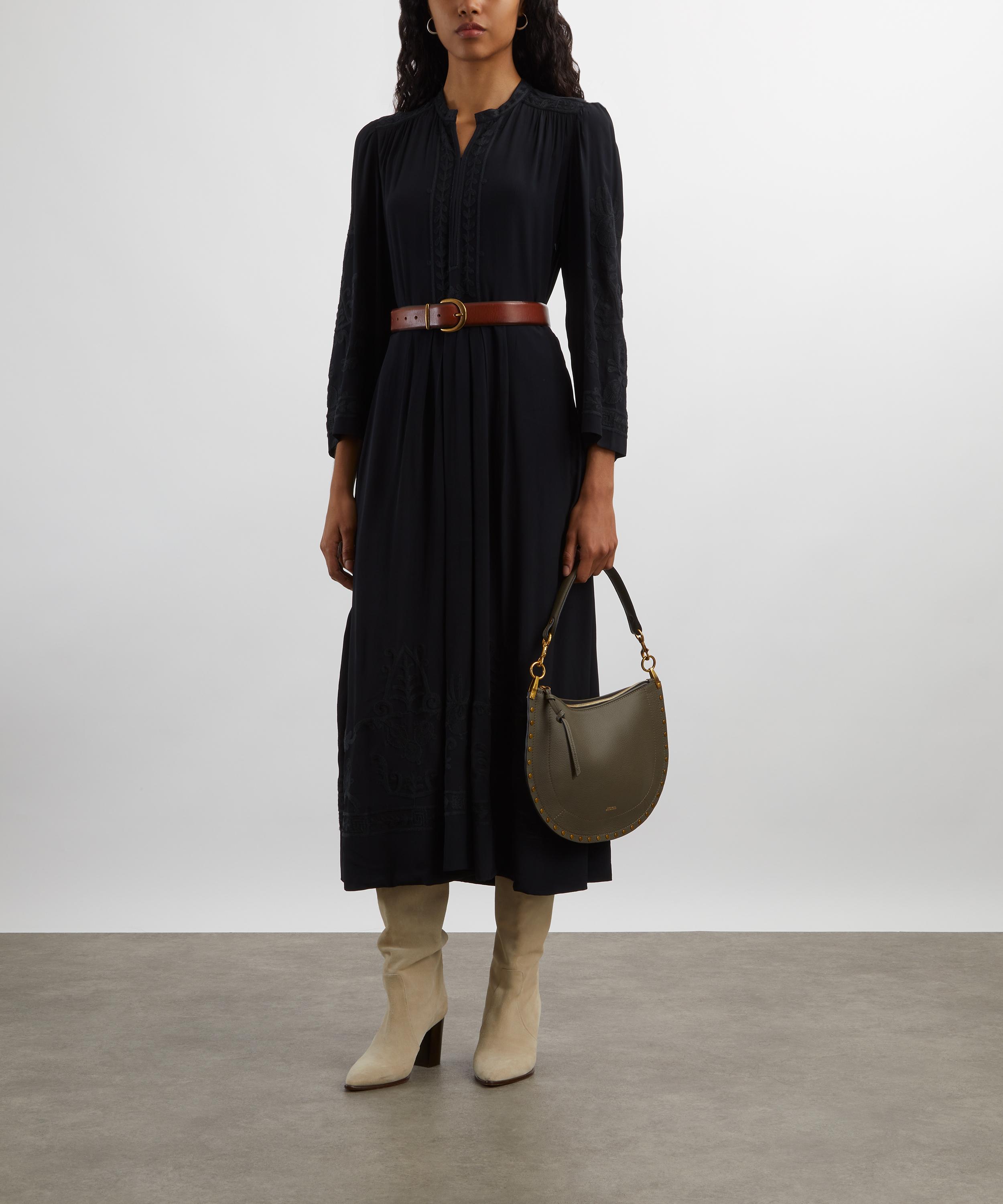 Isabel Marant - Feliana Long Embroidered Crepe Dress image number 1