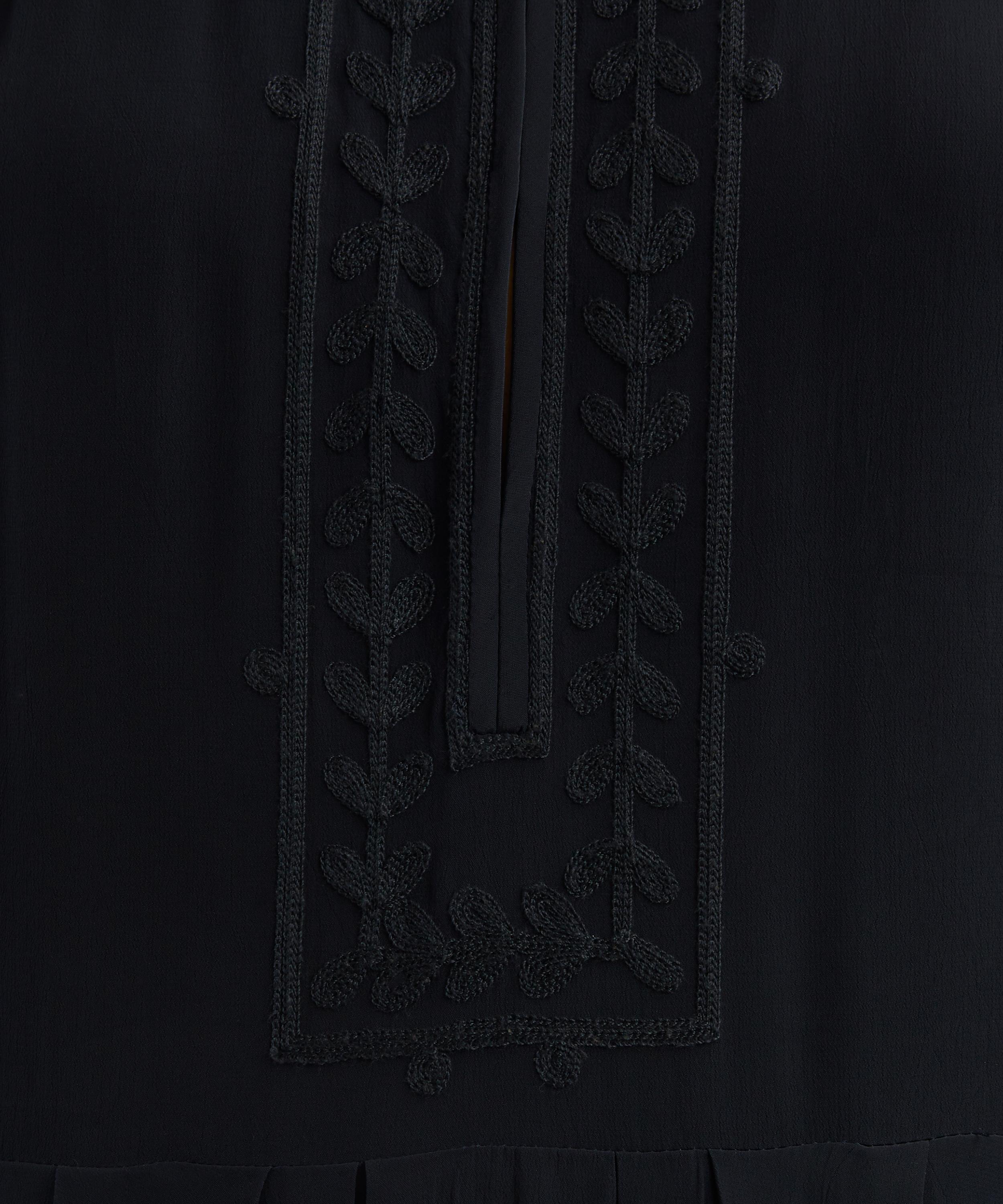 Isabel Marant - Feliana Long Embroidered Crepe Dress image number 4