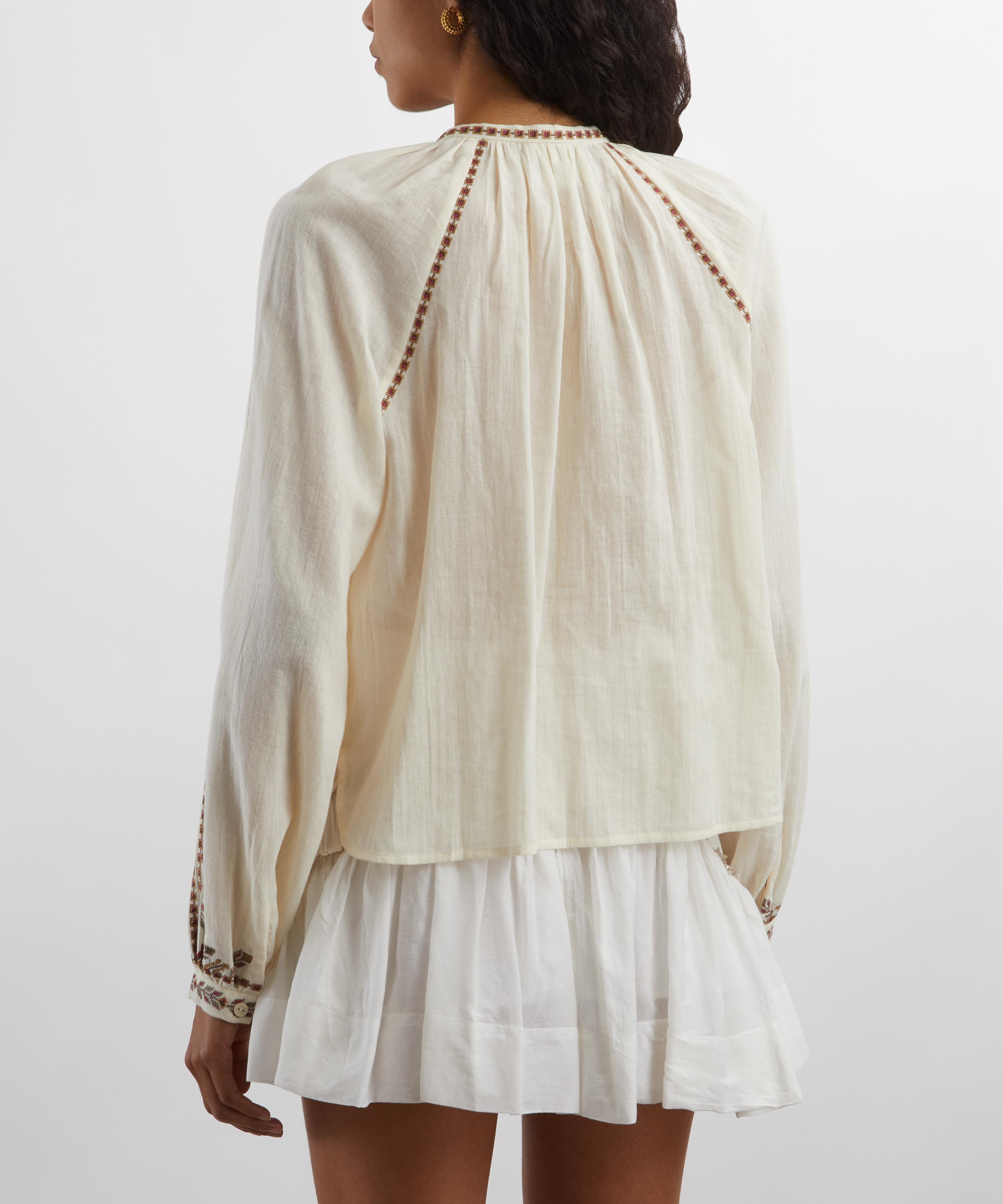 Isabel Marant - Lynne Embroidered Gauze Blouse image number 3