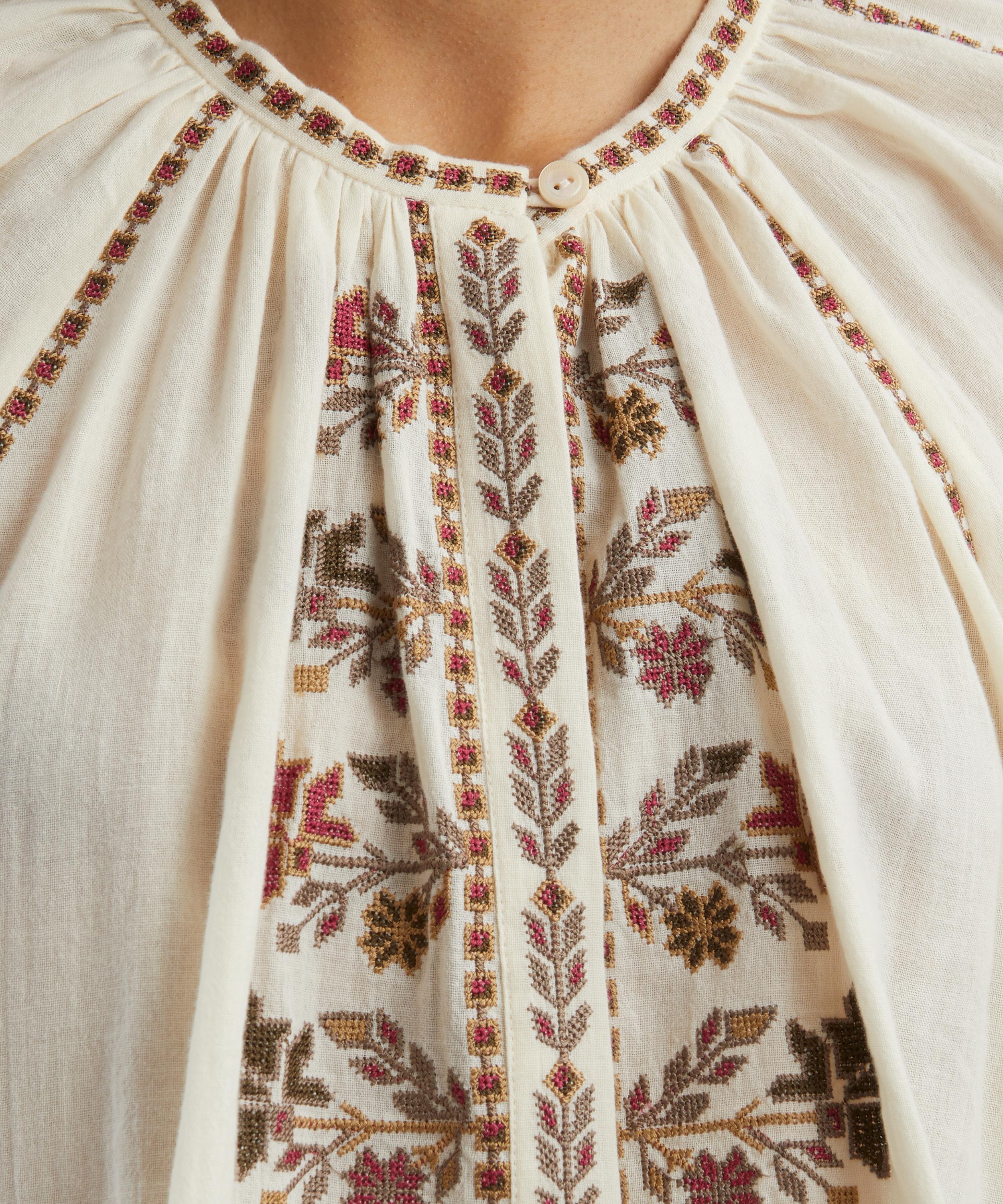 Isabel Marant - Lynne Embroidered Gauze Blouse image number 4