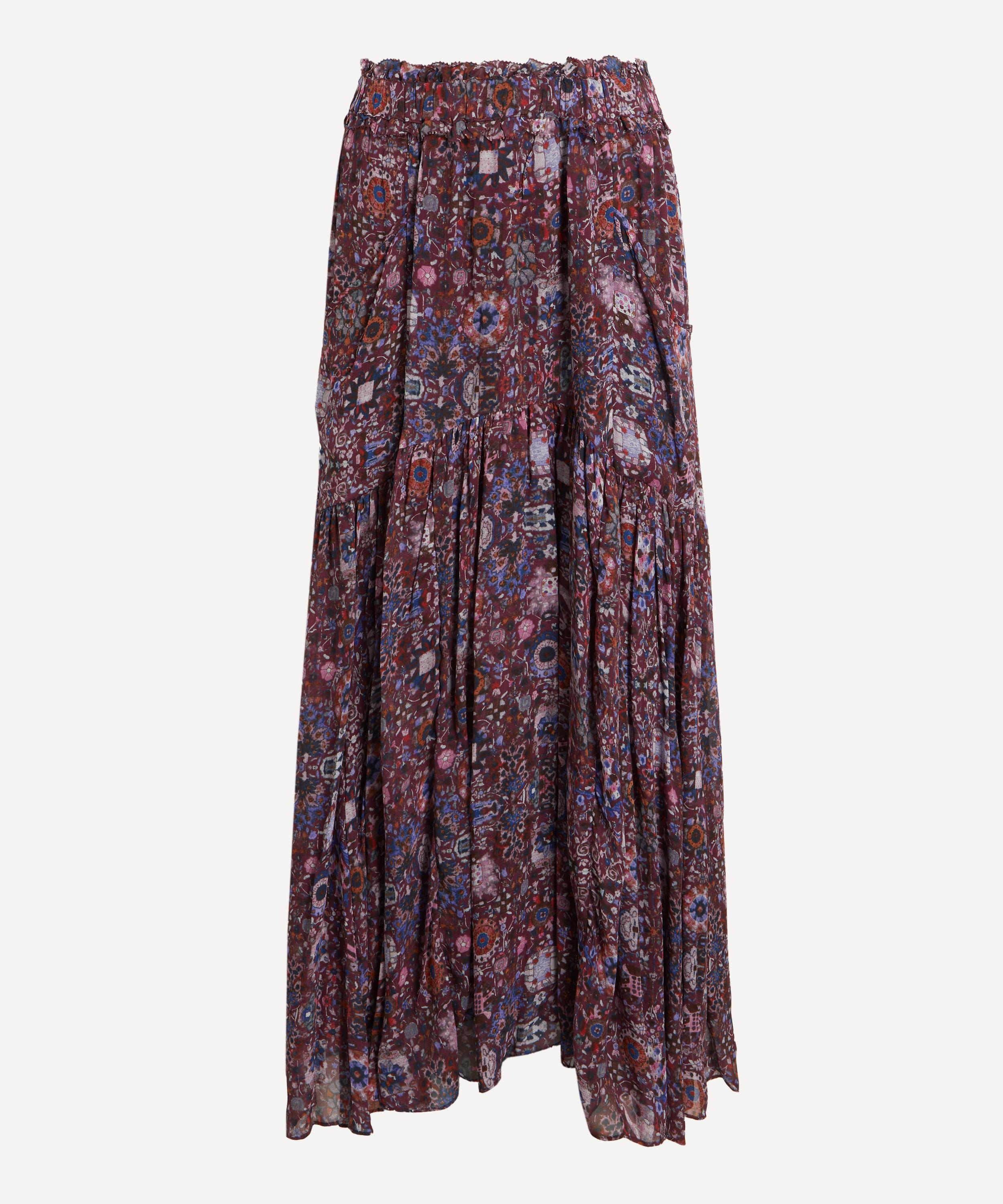 Isabel Marant - Besma Long Printed Georgette Skirt image number 0