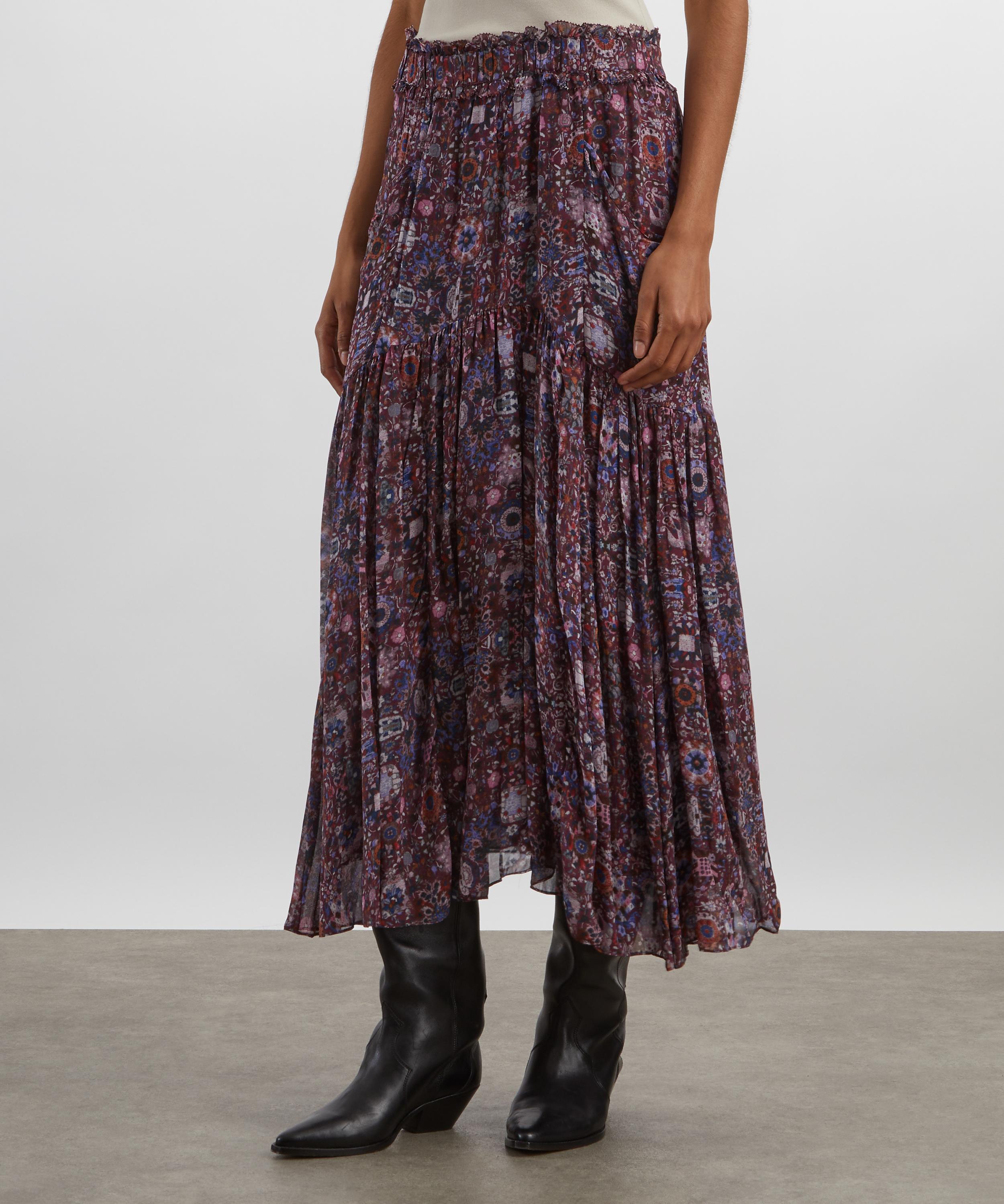 Isabel Marant - Besma Long Printed Georgette Skirt image number 2