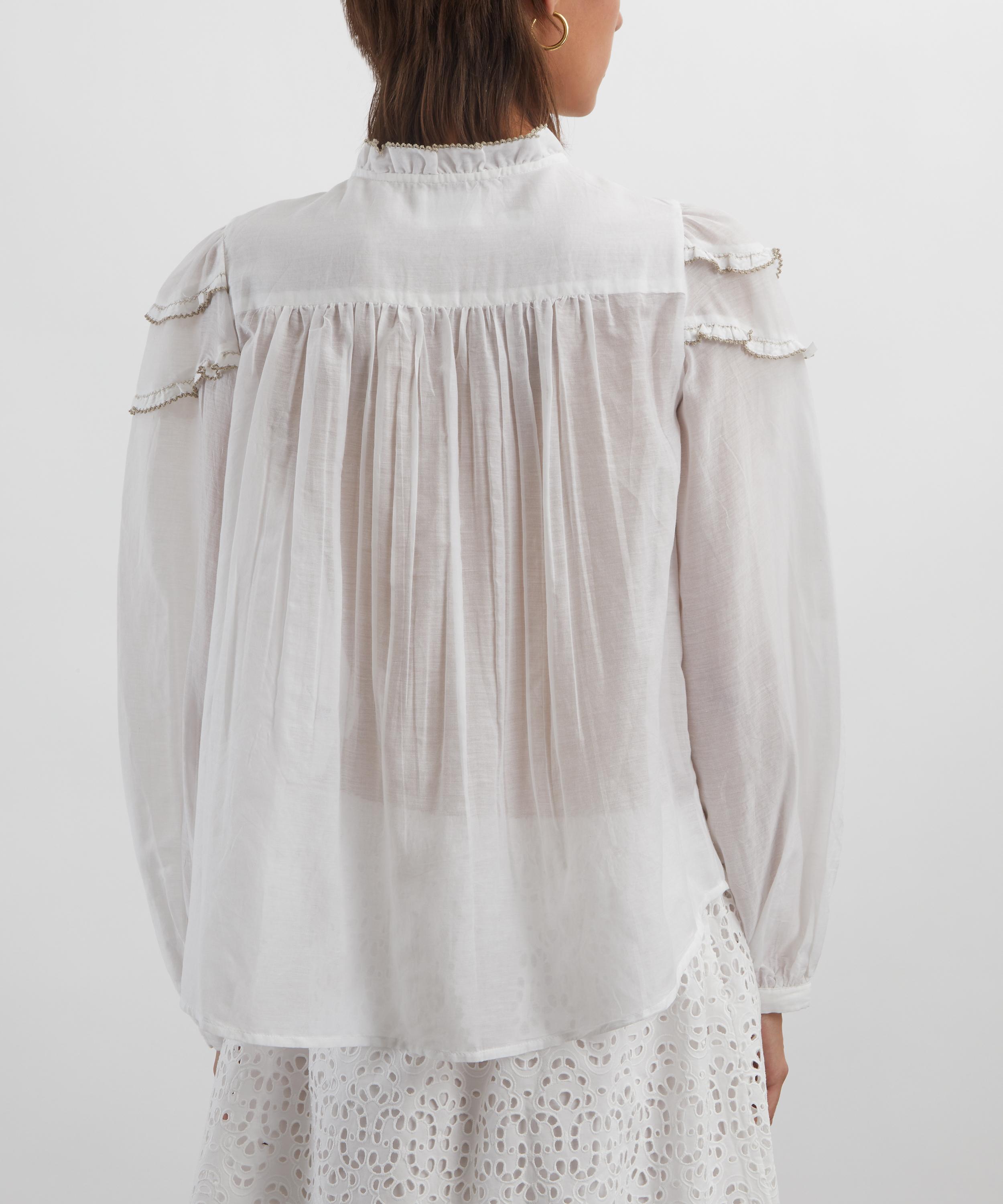 Isabel Marant - Christa Gathered Cotton Blouse image number 3