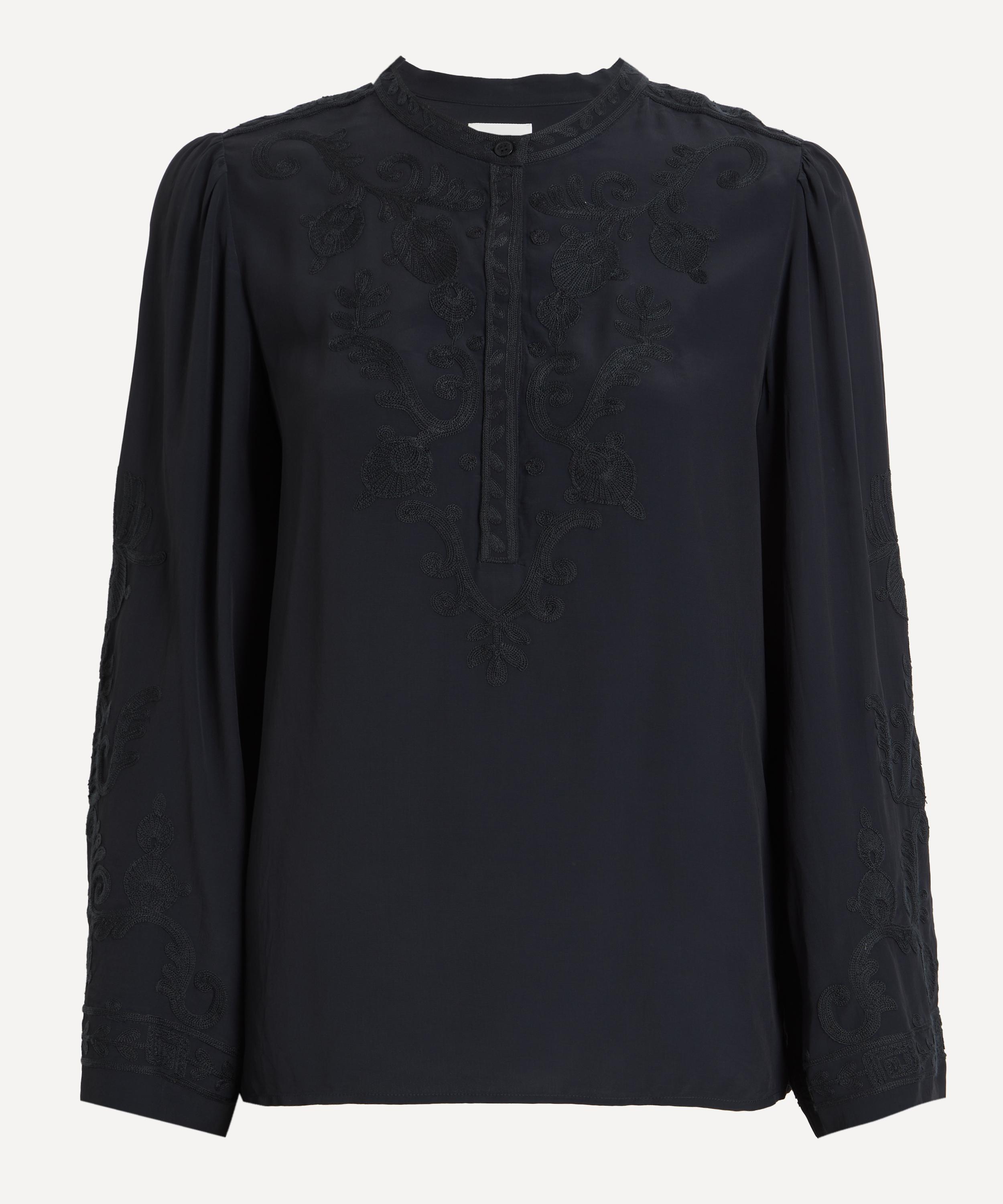Isabel Marant - Falonne Embroidered Crepe Blouse image number 0