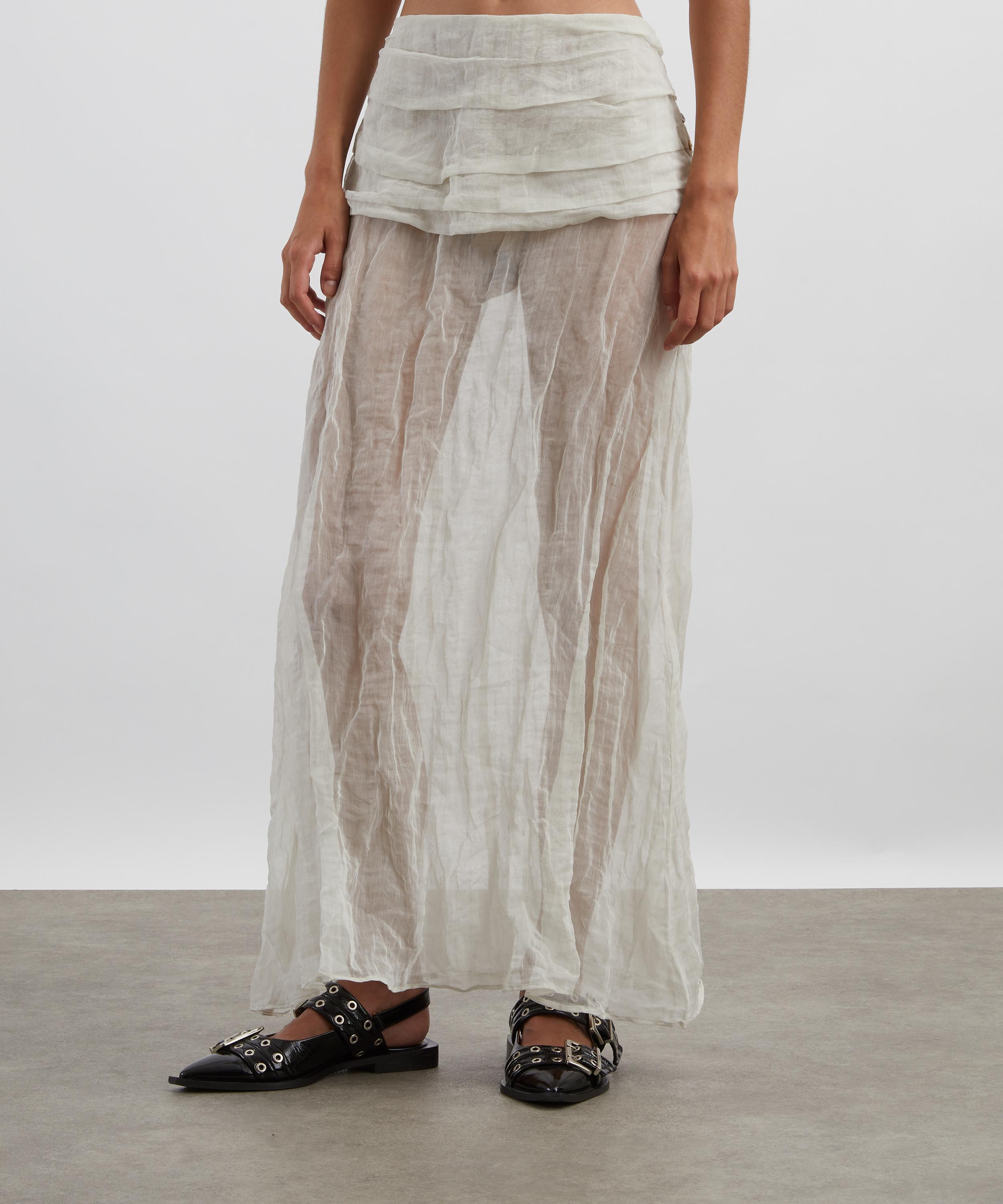 Paloma Wool - Mae Long Metallic-Silk Skirt image number 2
